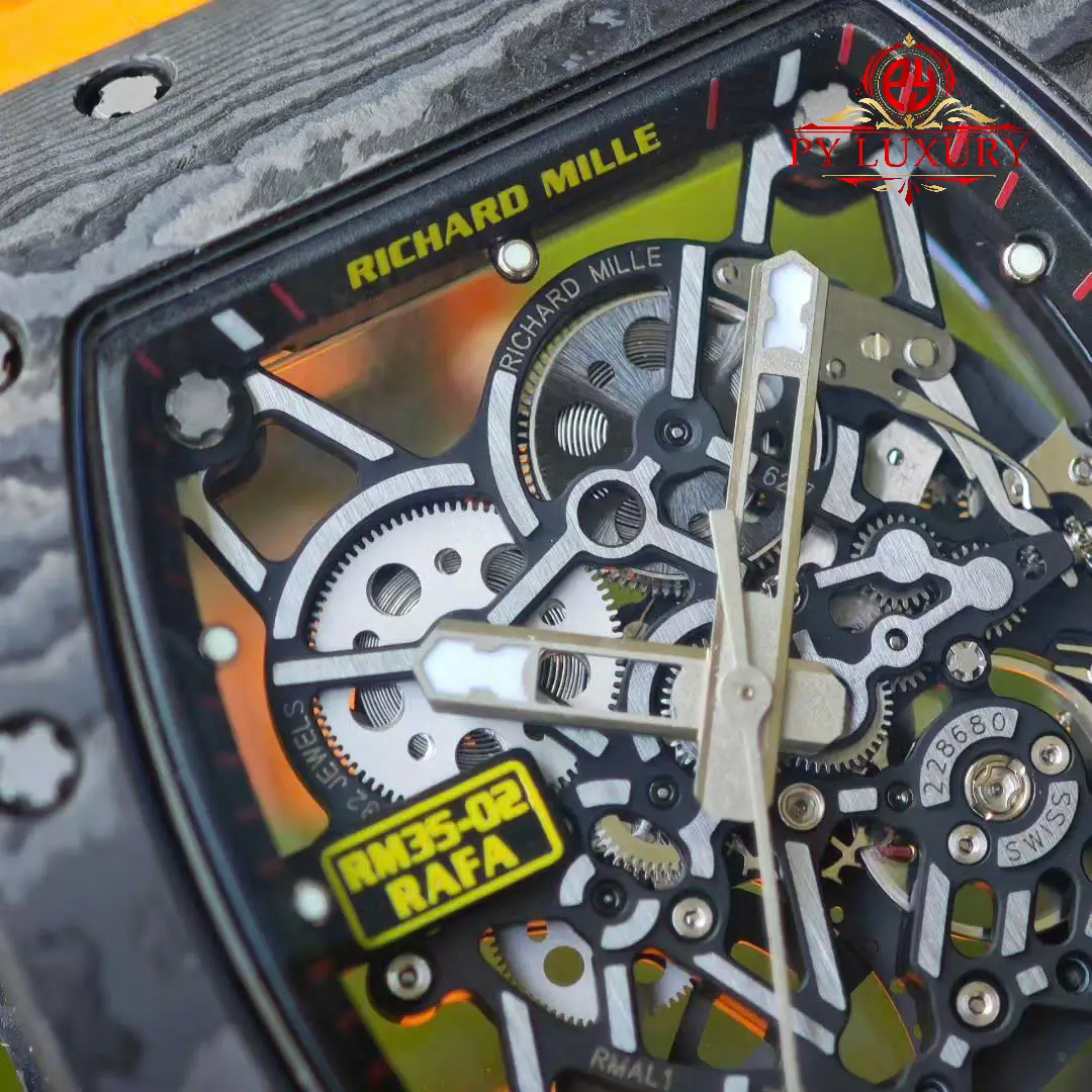Richard Mille Rm35-02 Rafael Nadal Black Carbon NTPT Custom Made Vaucher Movement - 3