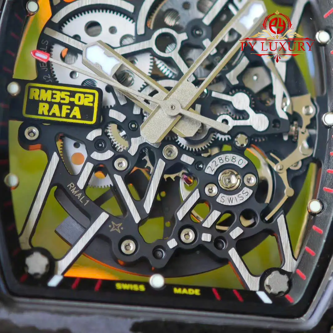 Richard Mille Rm35-02 Rafael Nadal Black Carbon NTPT Custom Made Vaucher Movement - 4