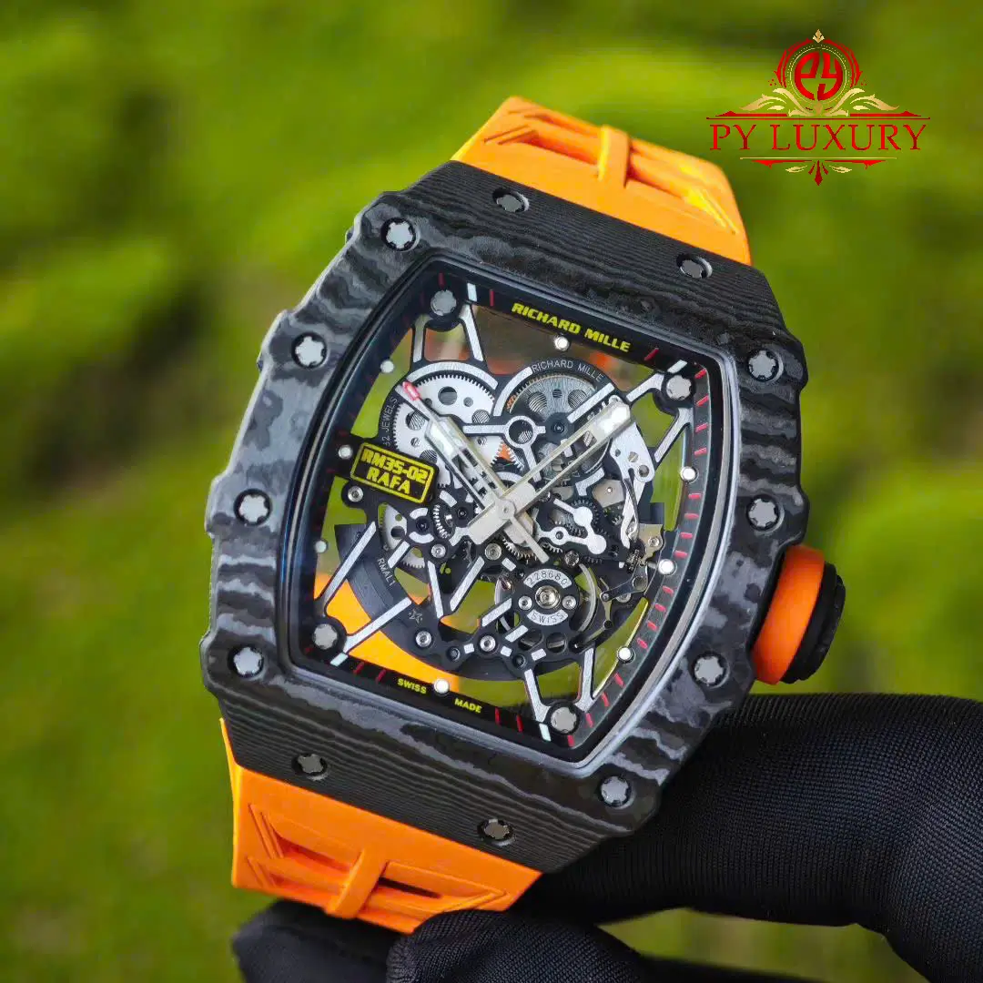 Richard Mille Rm35-02 Rafael Nadal Black Carbon NTPT Custom Made Vaucher Movement - 5