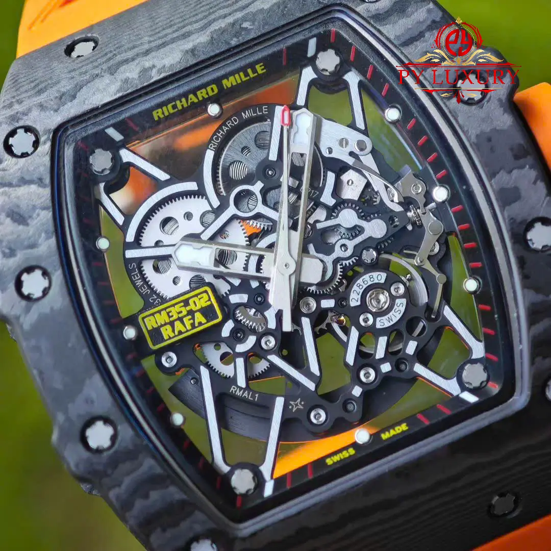 Richard Mille Rm35-02 Rafael Nadal Black Carbon NTPT Custom Made Vaucher Movement - 8