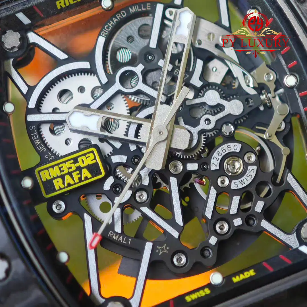 Richard Mille Rm35-02 Rafael Nadal Black Carbon NTPT Custom Made Vaucher Movement - 9