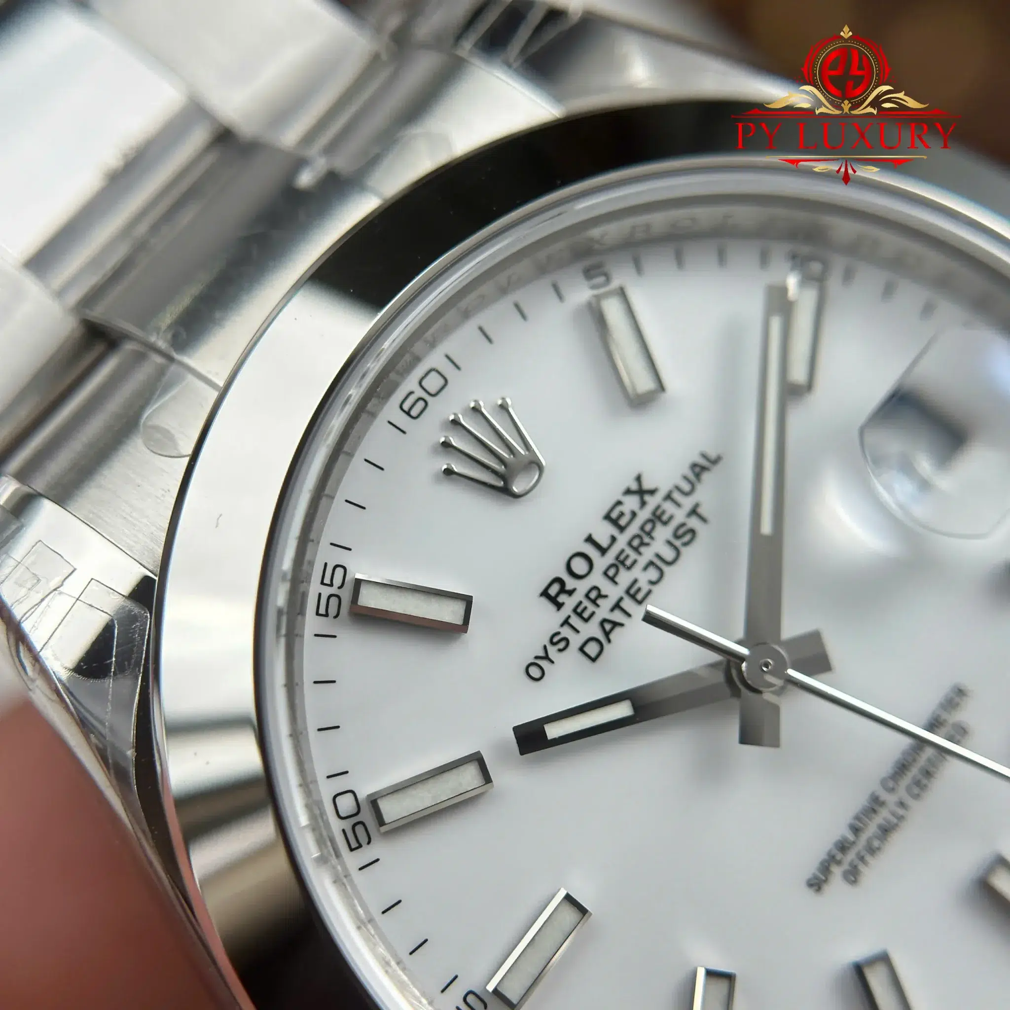 Rolex Datejust 126300 White Luminous Dial Smooth Bezel Oyster Bracelet - 3