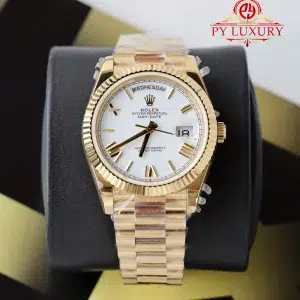 Rolex Day-Date 228238 Yellow Gold White Roman Dial Best Replica