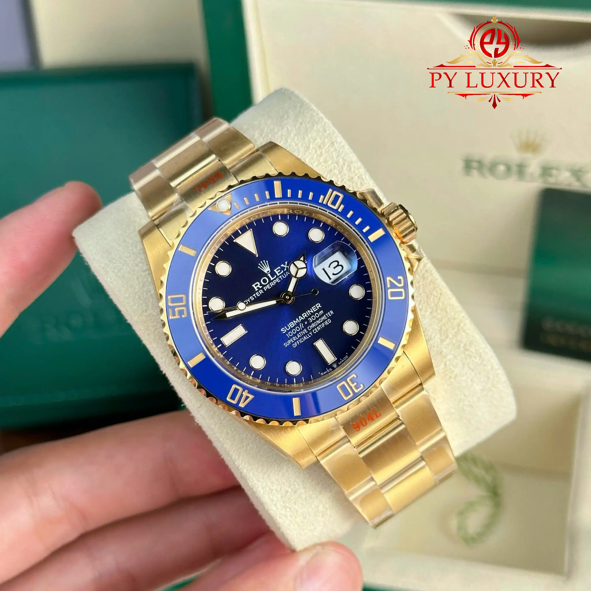 Rolex Submariner Date 126618LB Yellow Gold Blue Dial - 12 Rolex Submariner Date 126618LB Yellow Gold Blue Dial Best Replica