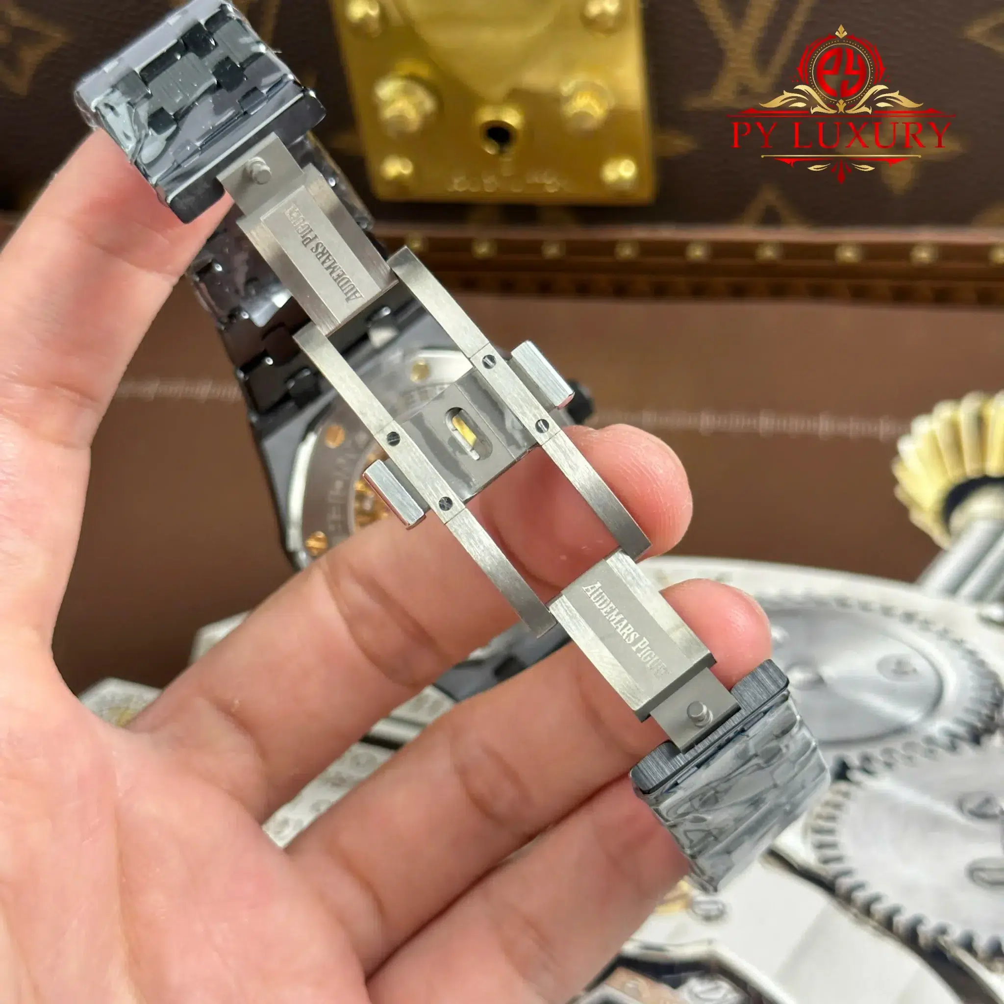 Audemars Piguet Royal Oak 15416CE Ceramic Openworked Skeleton Pink Gold-Toned Dial - 4