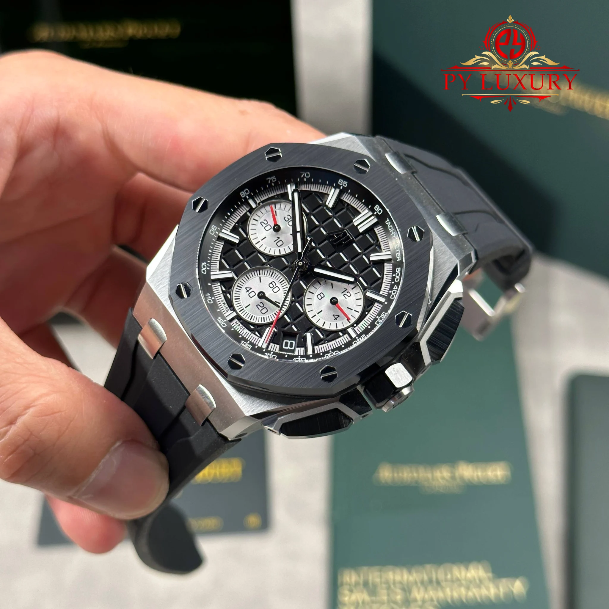 Audemars Piguet Royal Oak Offshore Chronograph 26420SO Steel Black Dial Rubber Band Super Clone DDF (Free Sprung) - 3