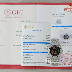 Audemars Piguet Royal Oak Openworked Skeleton Dial Iced Out Moissanite Best Replica