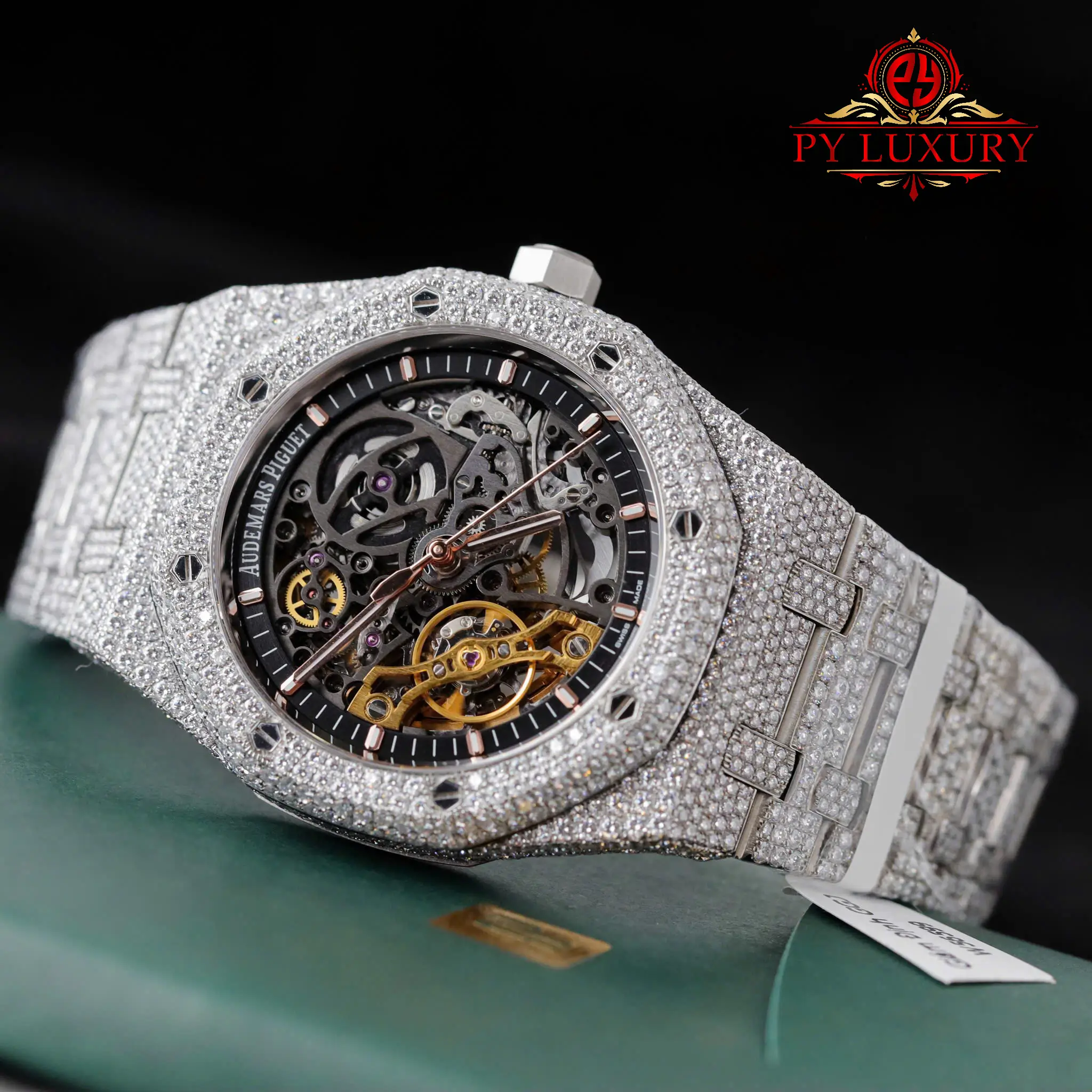 Audemars Piguet Royal Oak Openworked Skeleton Dial Iced Out Moissanite - 10