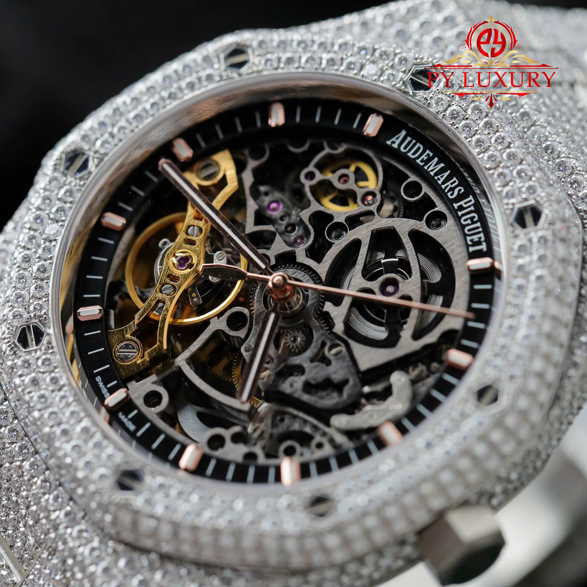 Audemars Piguet Royal Oak Openworked Skeleton Dial Iced Out Moissanite - 2
