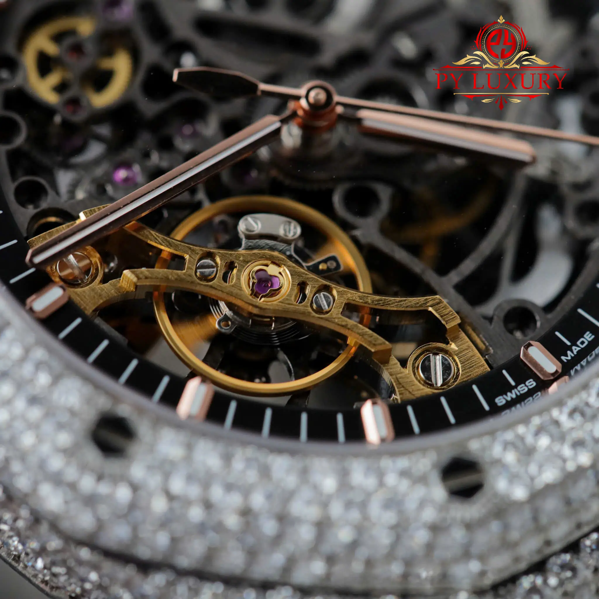 Audemars Piguet Royal Oak Openworked Skeleton Dial Iced Out Moissanite - 4