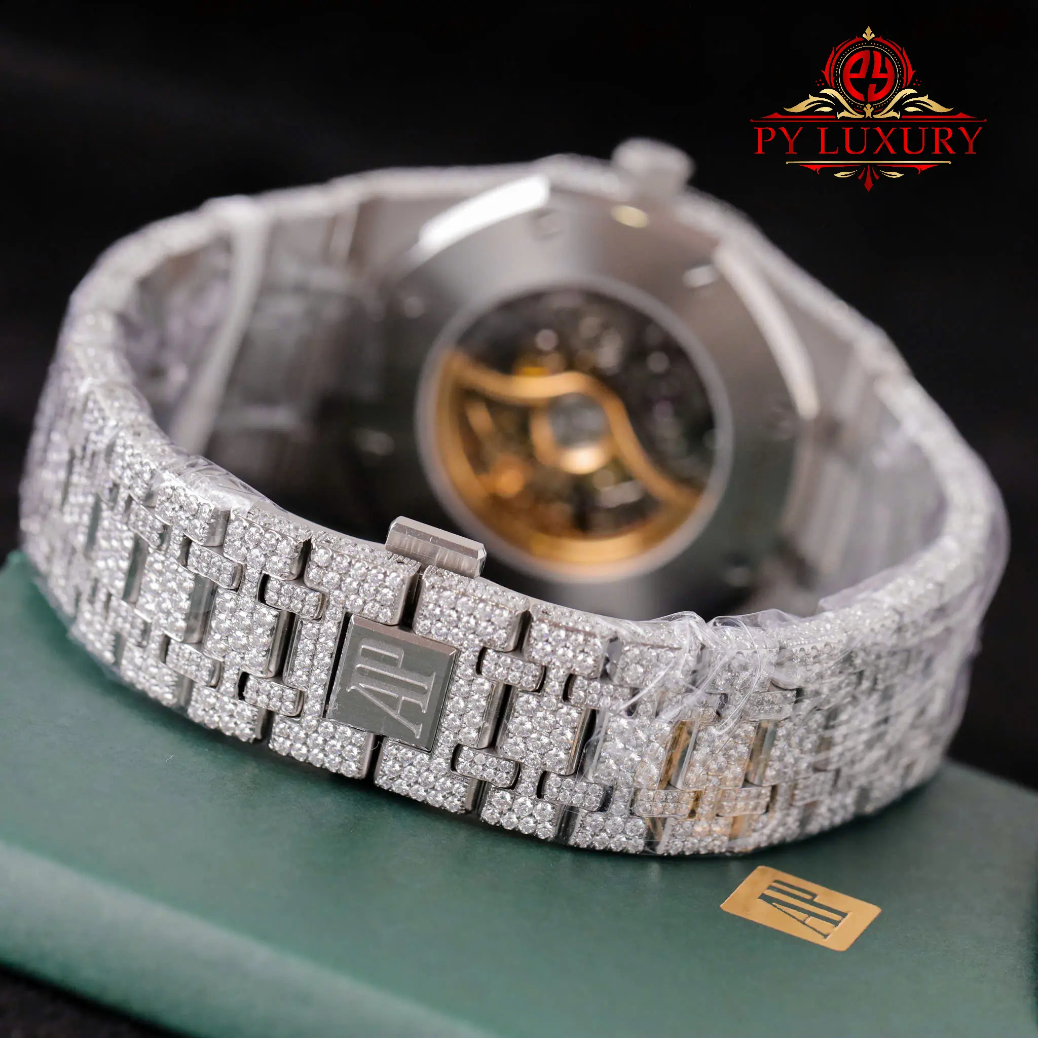 Audemars Piguet Royal Oak Openworked Skeleton Dial Iced Out Moissanite - 7