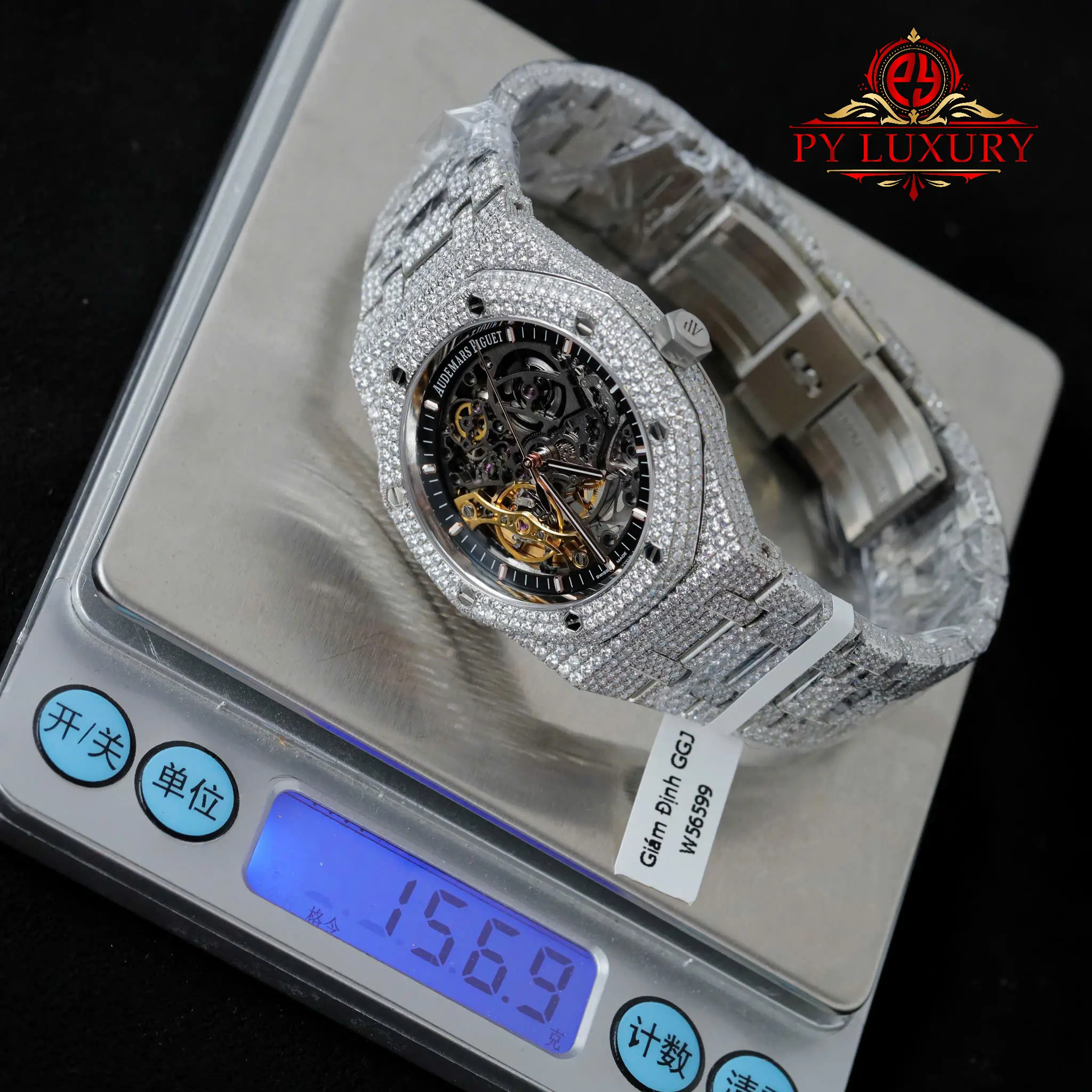 Audemars Piguet Royal Oak Openworked Skeleton Dial Iced Out Moissanite - 8