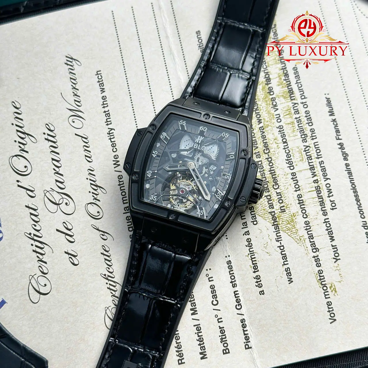 Hublot Spirit of Big Bang Tourbillon Skeleton Dial Black Ceramic - 2