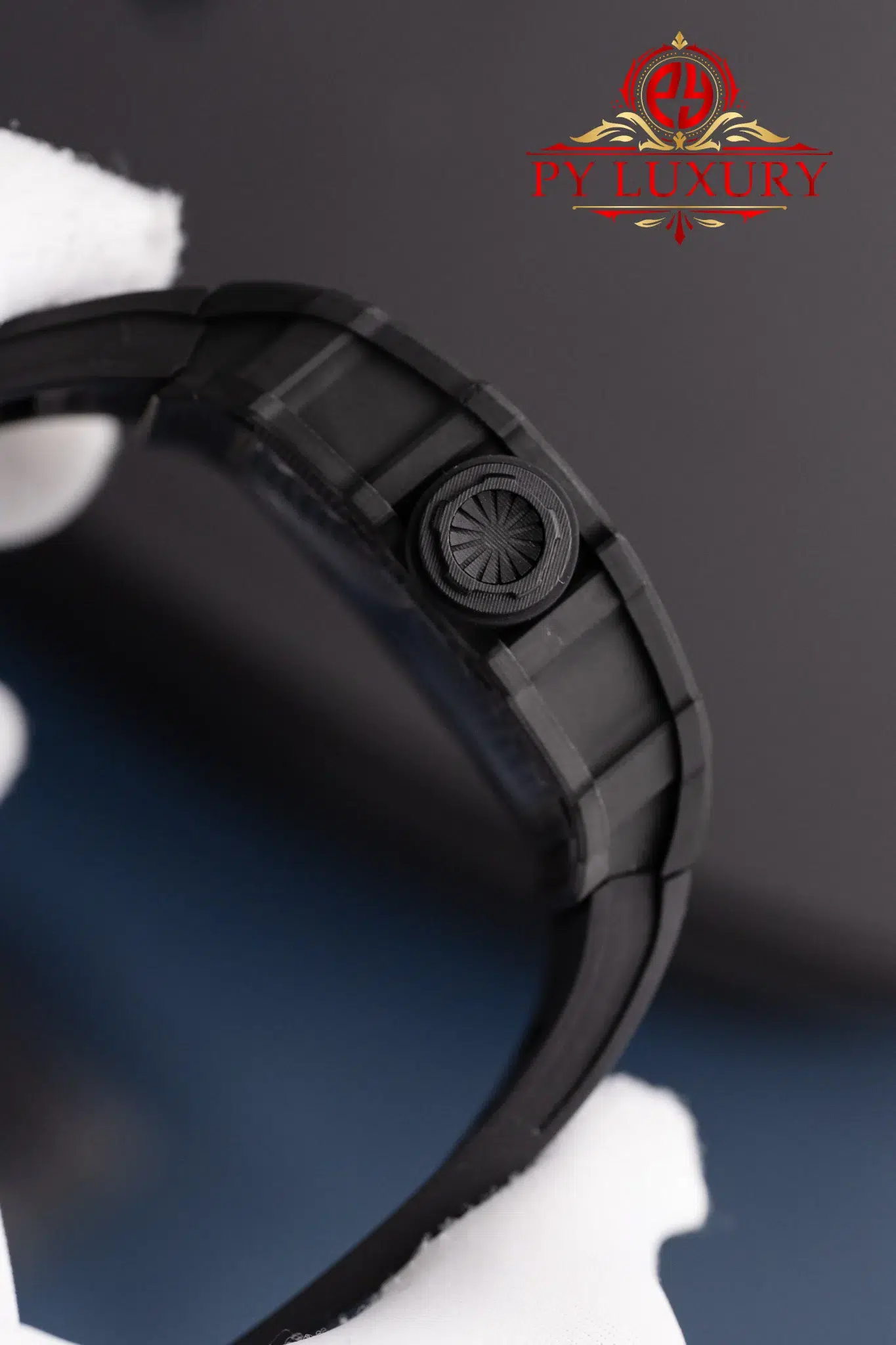 Richard Mille RM35-02 Rafael Nadal Black Carbon TPT Black Rubber Band Super Clone - 4