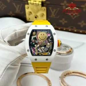 Đồng Hồ Richard Mille RM88 Automatic Tourbillon Smiley Vỏ Gốm Trắng Replica 1:1 RMF 48.15 x 39.74 mm