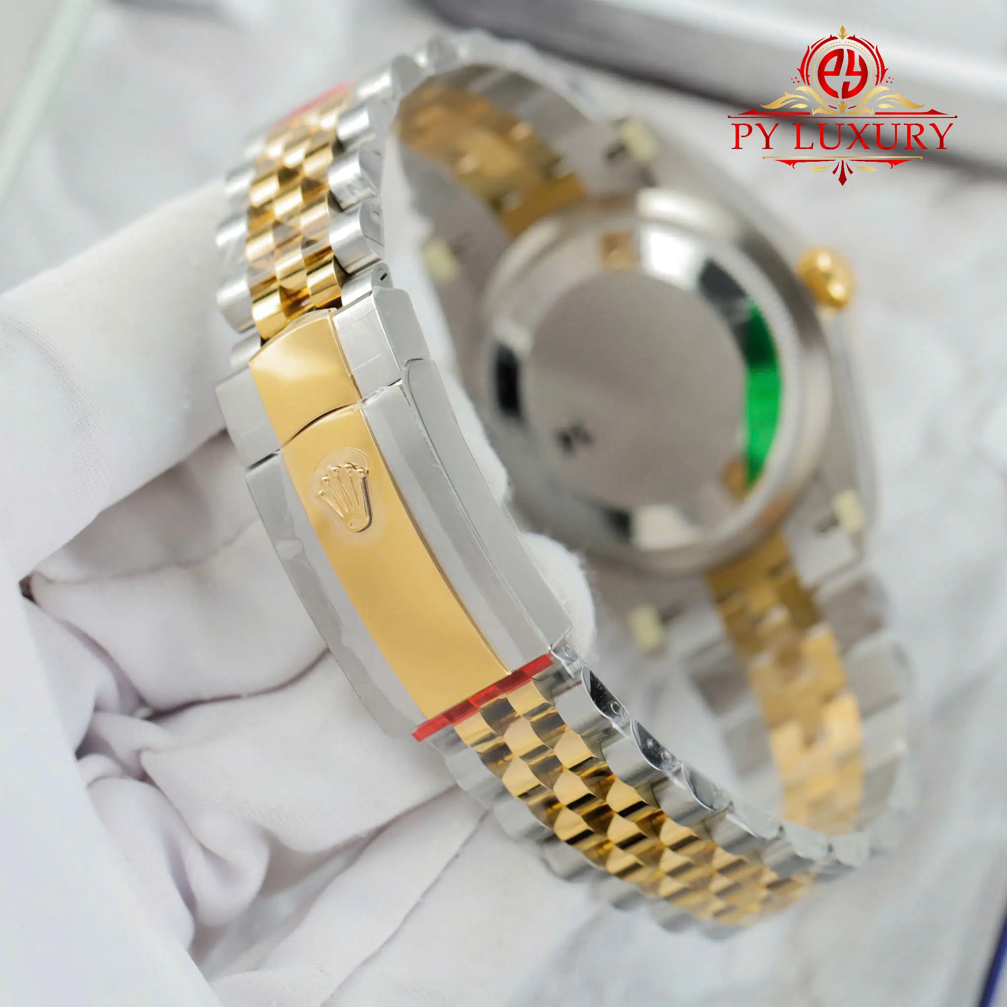 Rolex Datejust 126233 Golden Palm Motif Diamond Dial Yellow Gold Jubilee Bracelet Best Replica - 3
