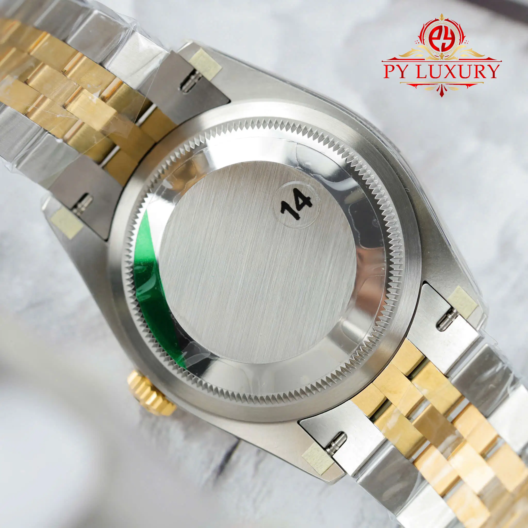 Rolex Datejust 126233 Golden Palm Motif Diamond Dial Yellow Gold Jubilee Bracelet Best Replica - 4