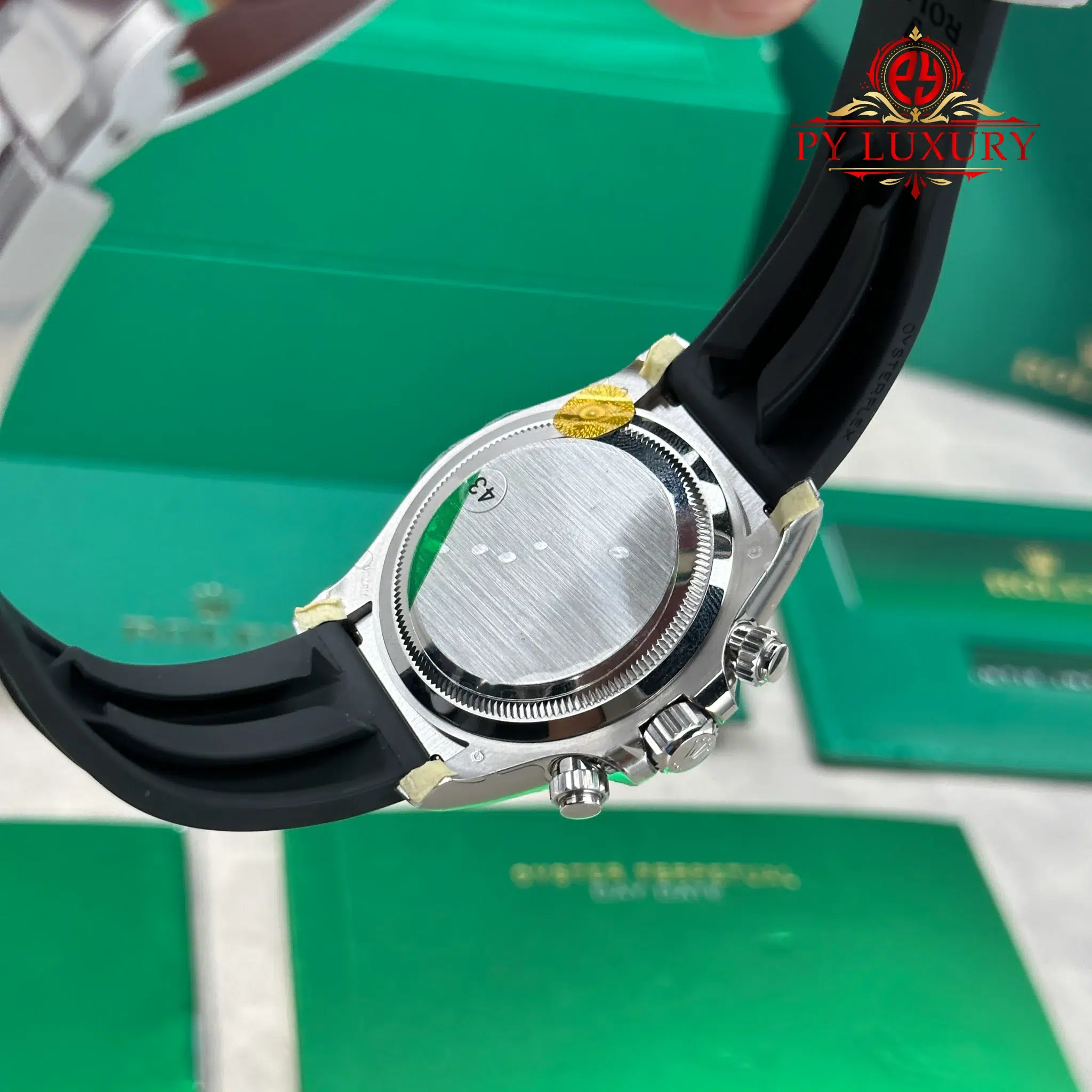 Rolex Daytona 126519-0006 Steel & Bright Black Dial Oysterflex Rubber Strap Best Replica VSF 40mm - 10