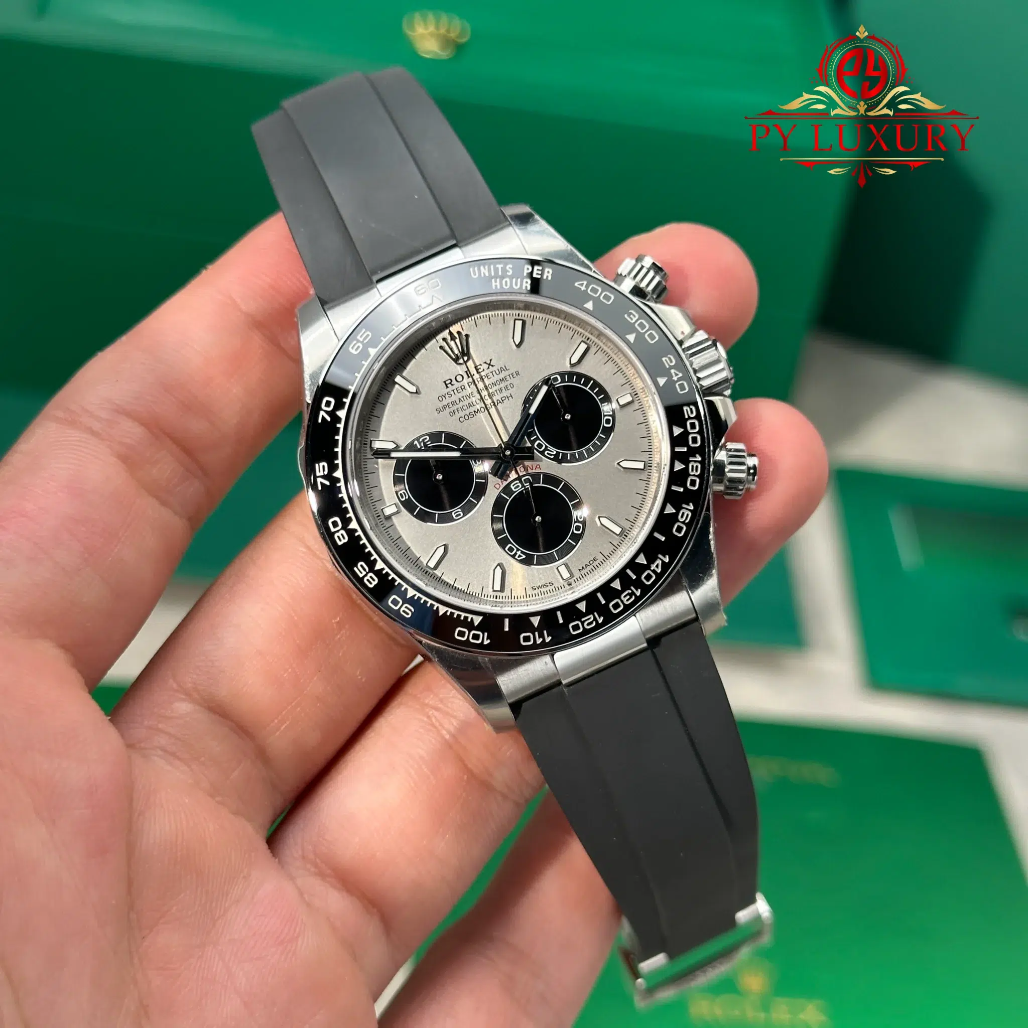 Rolex Daytona 126519-0006 Steel & Bright Black Dial Oysterflex Rubber Strap Best Replica VSF 40mm - 2