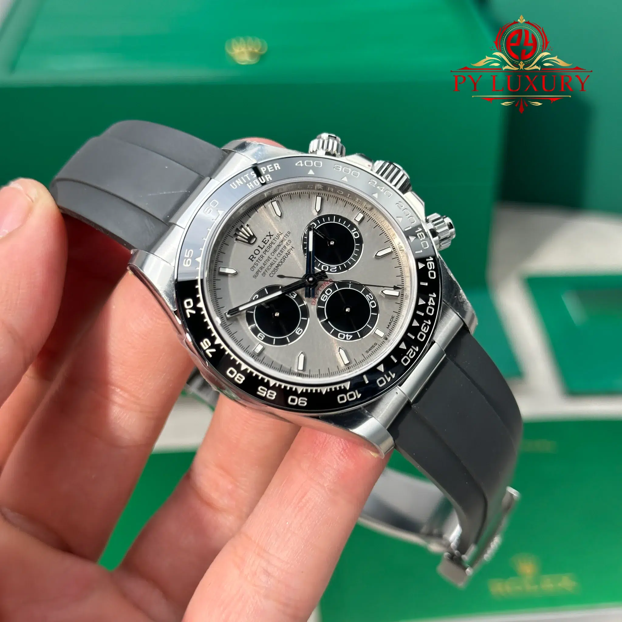 Rolex Daytona 126519-0006 Steel & Bright Black Dial Oysterflex Rubber Strap Best Replica VSF 40mm - 4