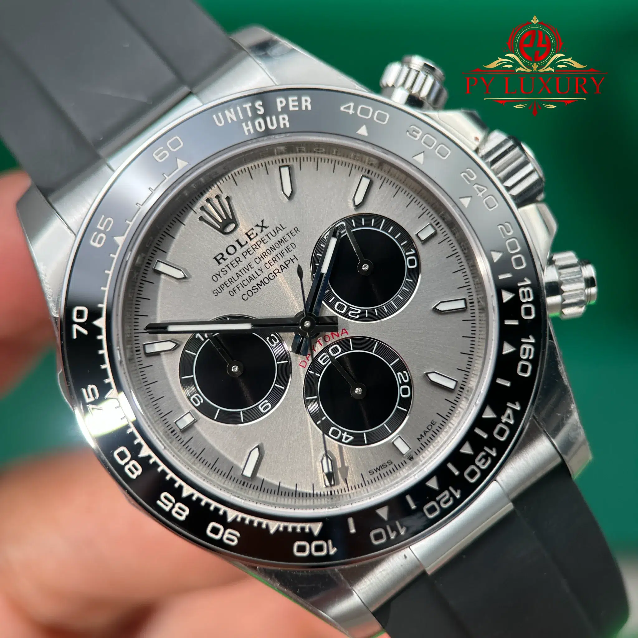 Rolex Daytona 126519-0006 Steel & Bright Black Dial Oysterflex Rubber Strap Best Replica VSF 40mm - 5