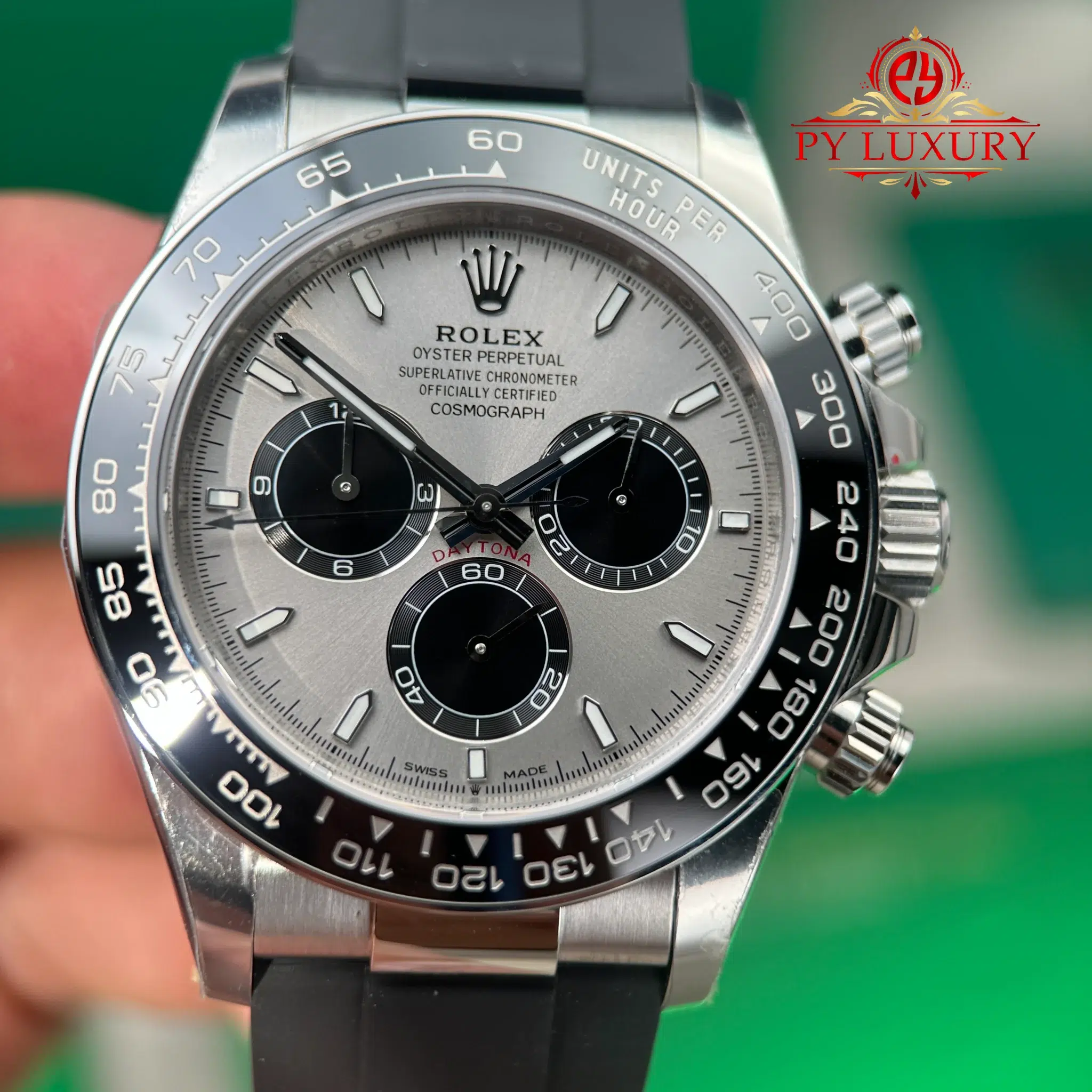 Rolex Daytona 126519-0006 Steel & Bright Black Dial Oysterflex Rubber Strap Best Replica VSF 40mm - 6