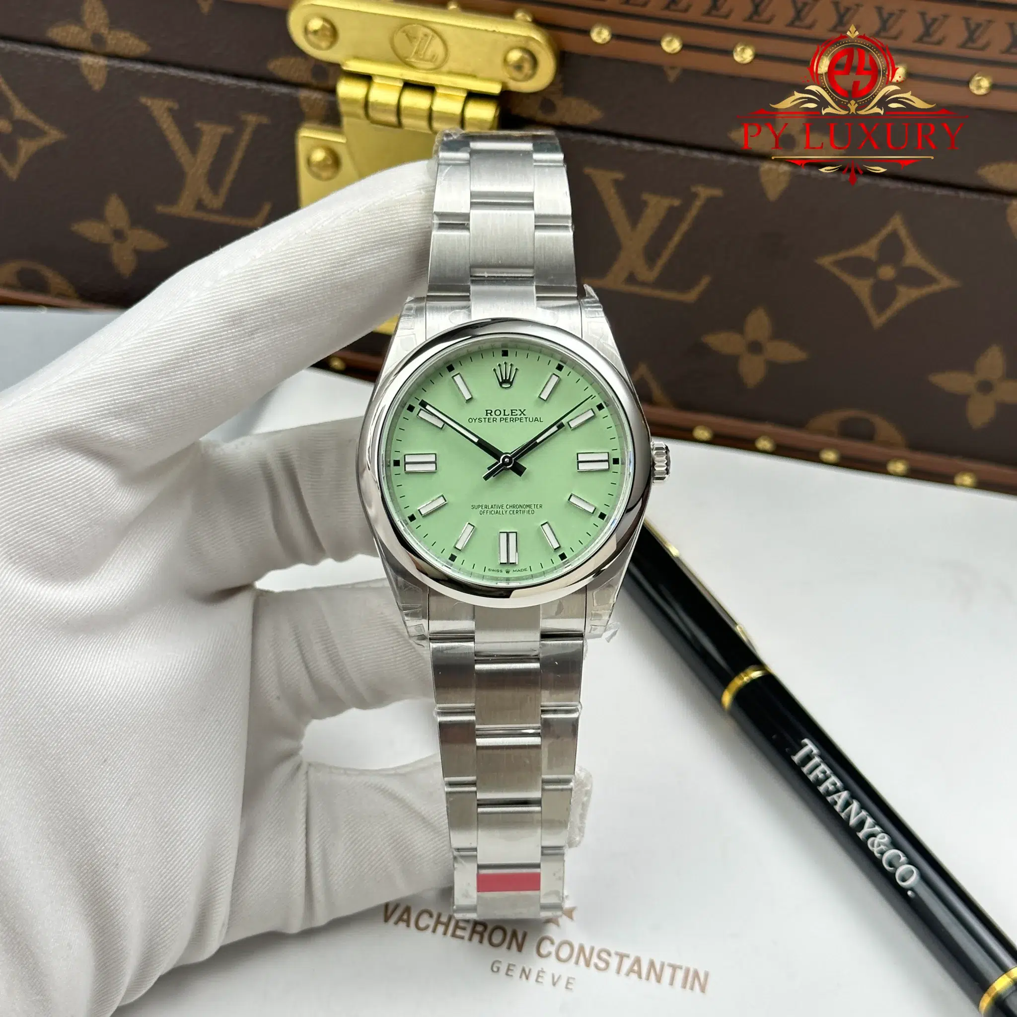 Rolex Oyster Perpetual 134300 Pistachio Dial Oyster Bracelet - 1 Rolex Oyster Perpetual 134300-0006 Pistachio Green Dial Best Replica VSF 41mm