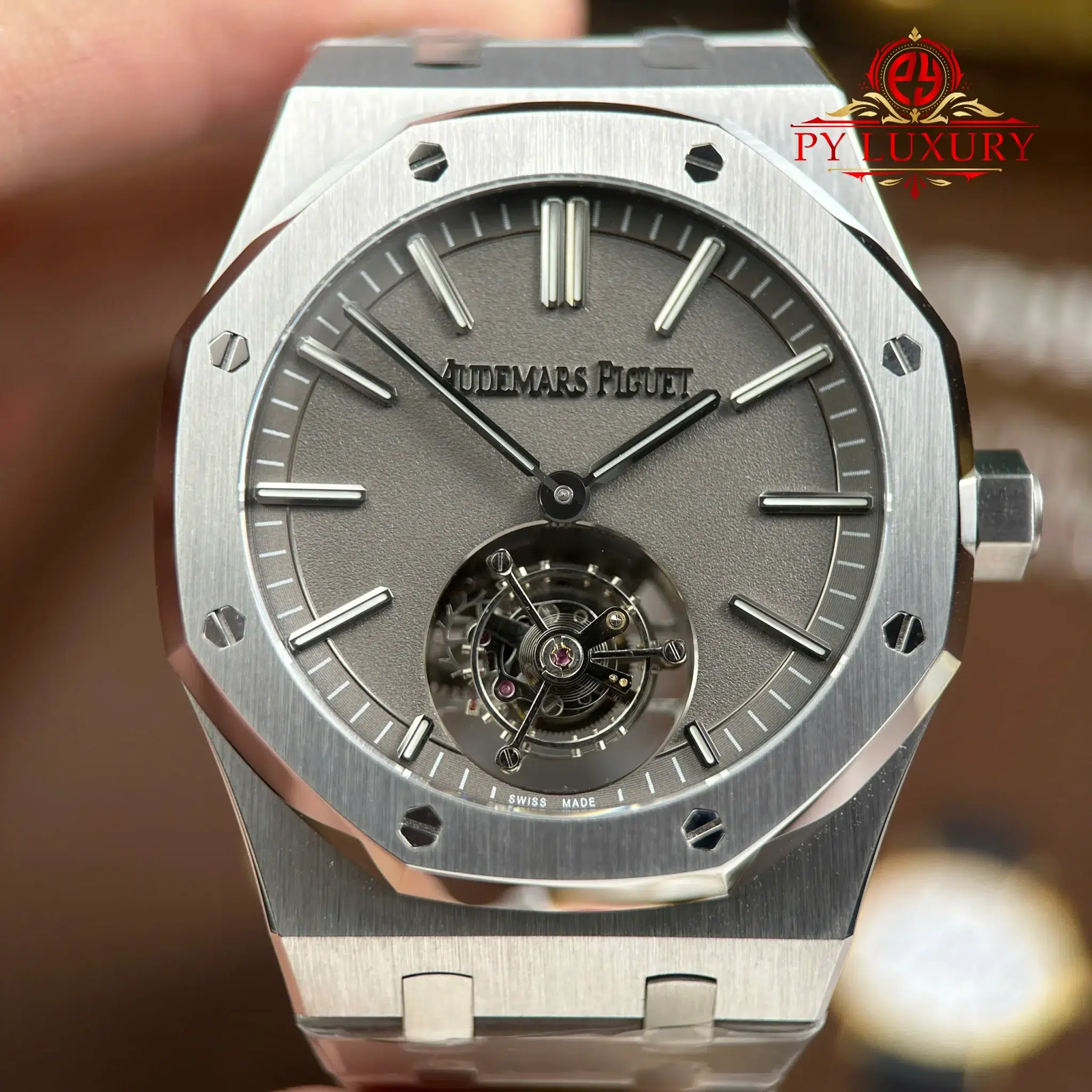 Audemars Piguet Royal Oak Flying Tourbillon 26530TI Grey Dial - 10