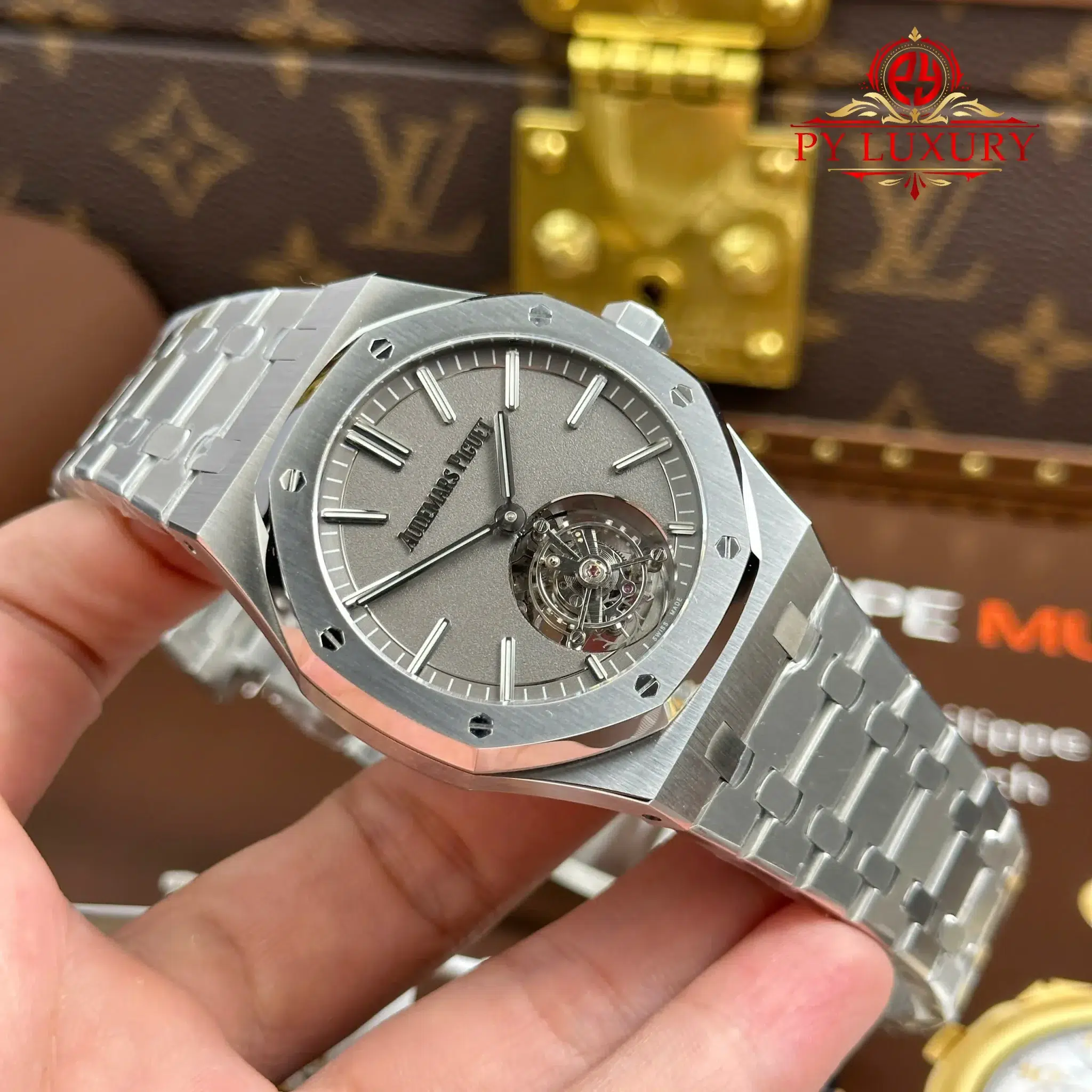 Audemars Piguet Royal Oak Flying Tourbillon 26530TI Grey Dial - 8