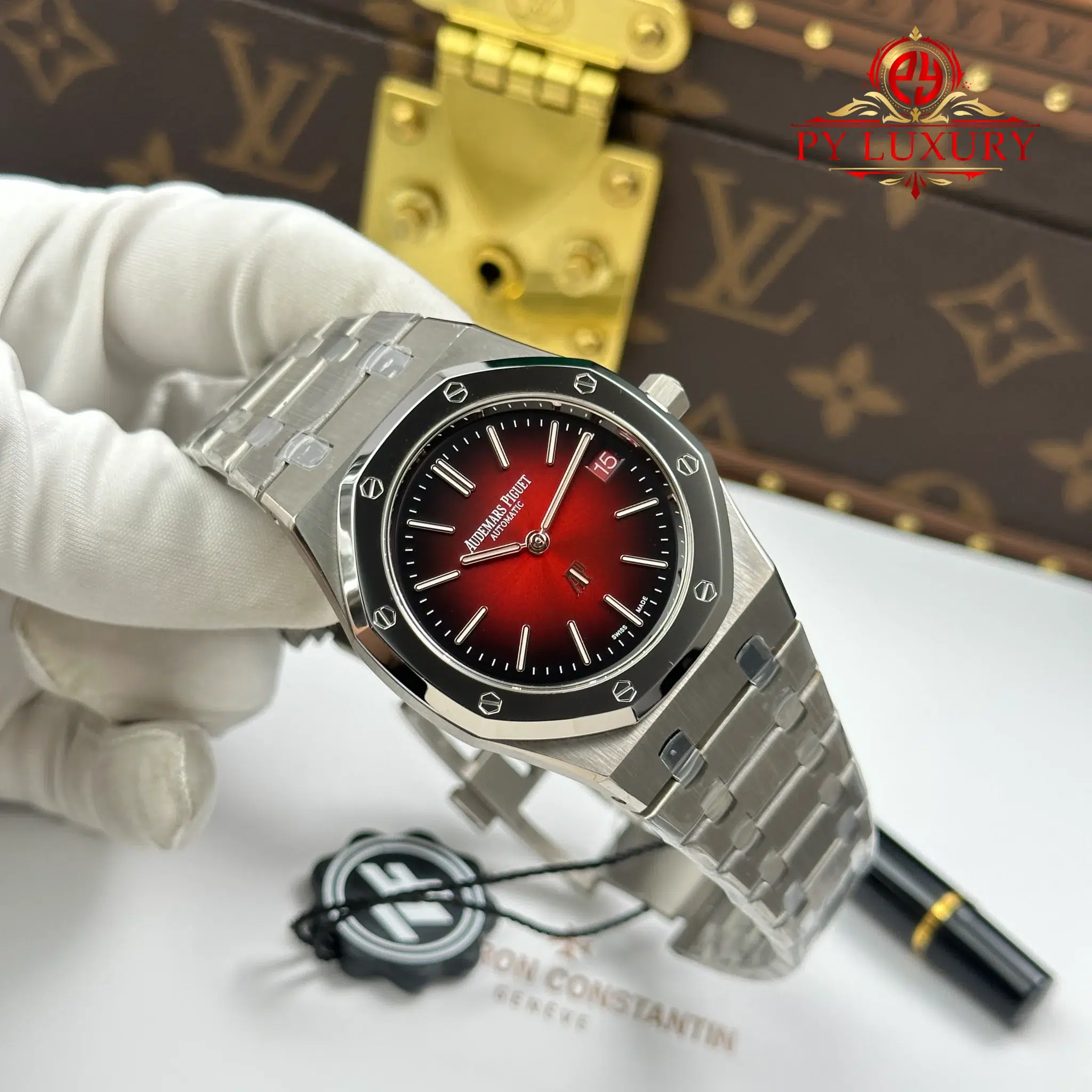 Audemars Piguet Royal Oak Jumbo 16202XT Extra-thin Titanium Smoked Burgundy Dial - 2