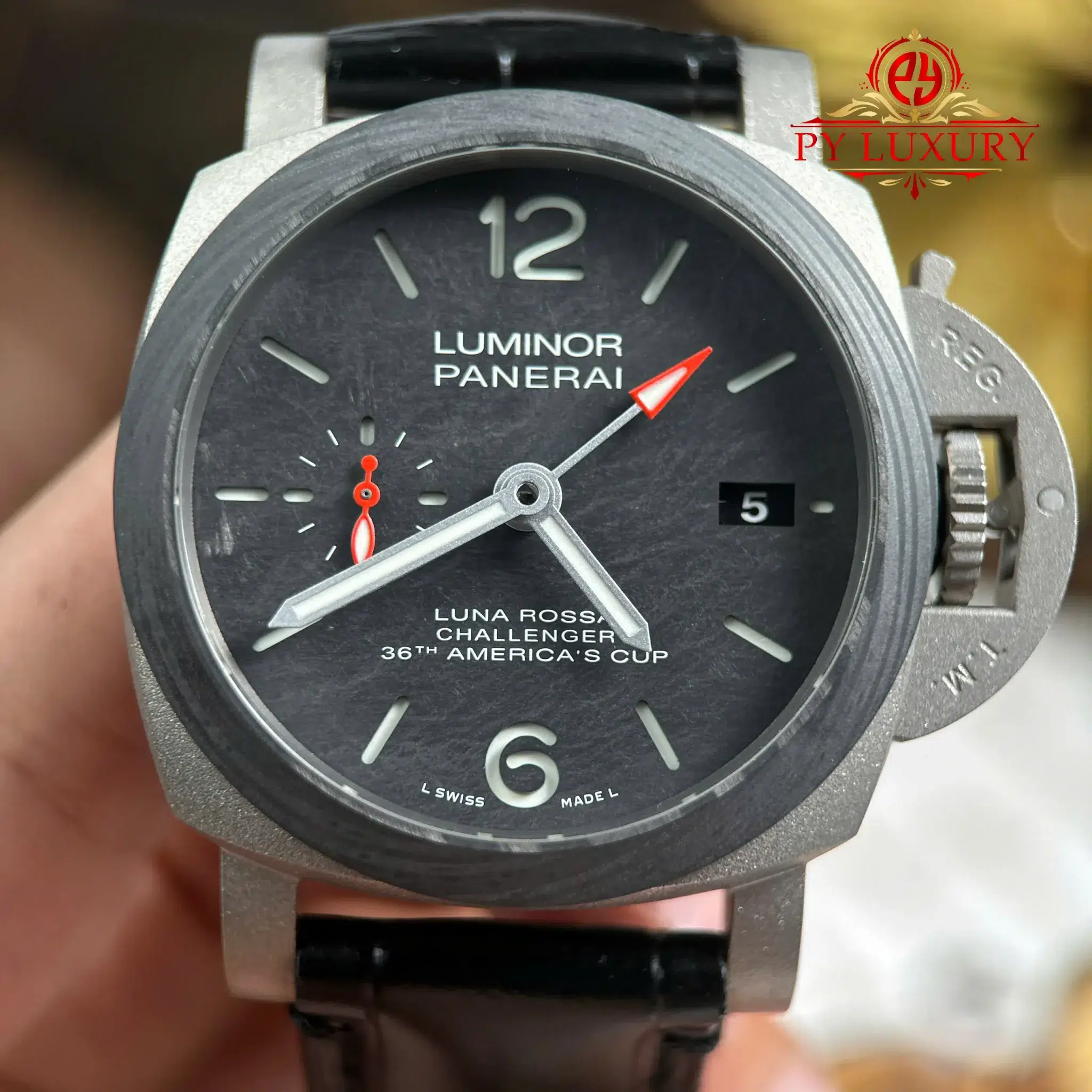 Panerai Luminor Luna Rossa GMT PAM1096 Titanium Carbotech Scafotech - 4