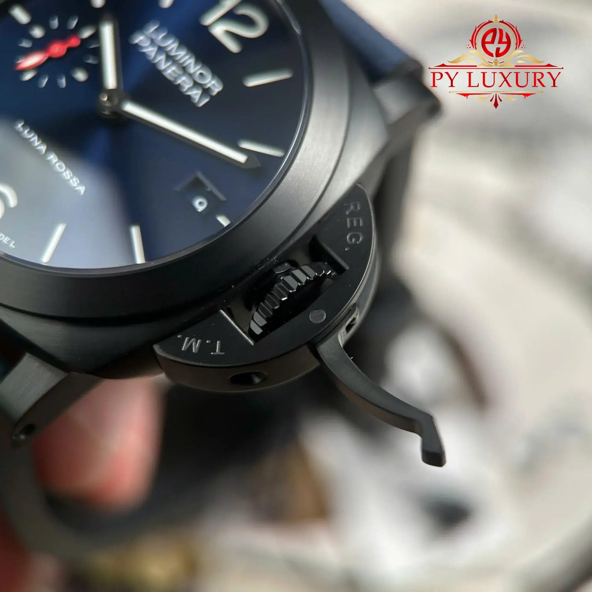 Panerai Luminor Quaranta Steel DLC Luna Rossa PAM01408 Blue Dial VSF - 3