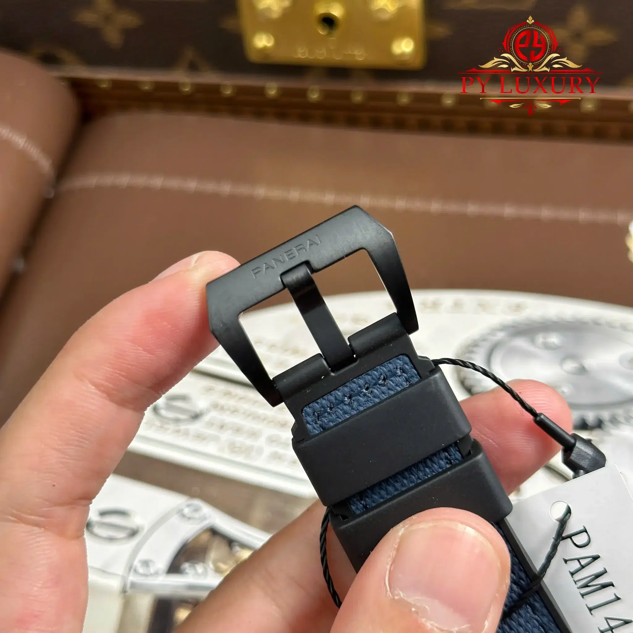 Panerai Luminor Quaranta Steel DLC Luna Rossa PAM01408 Blue Dial VSF - 8