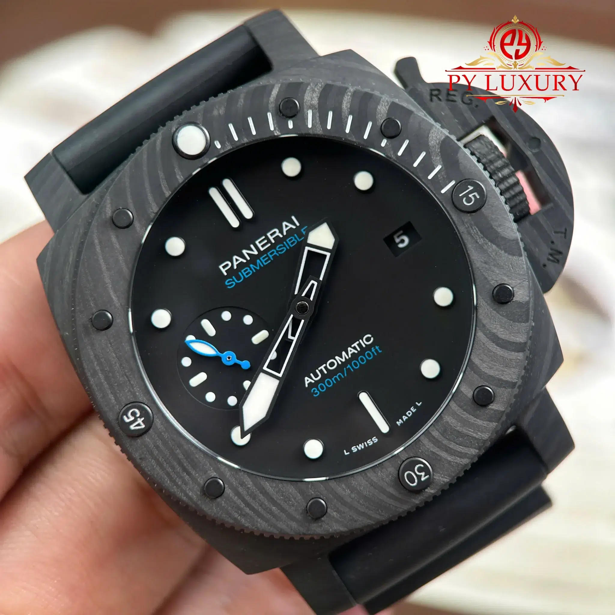 Panerai Submersible Carbotech™ PAM2231 Black Dial Rubber Band - 12