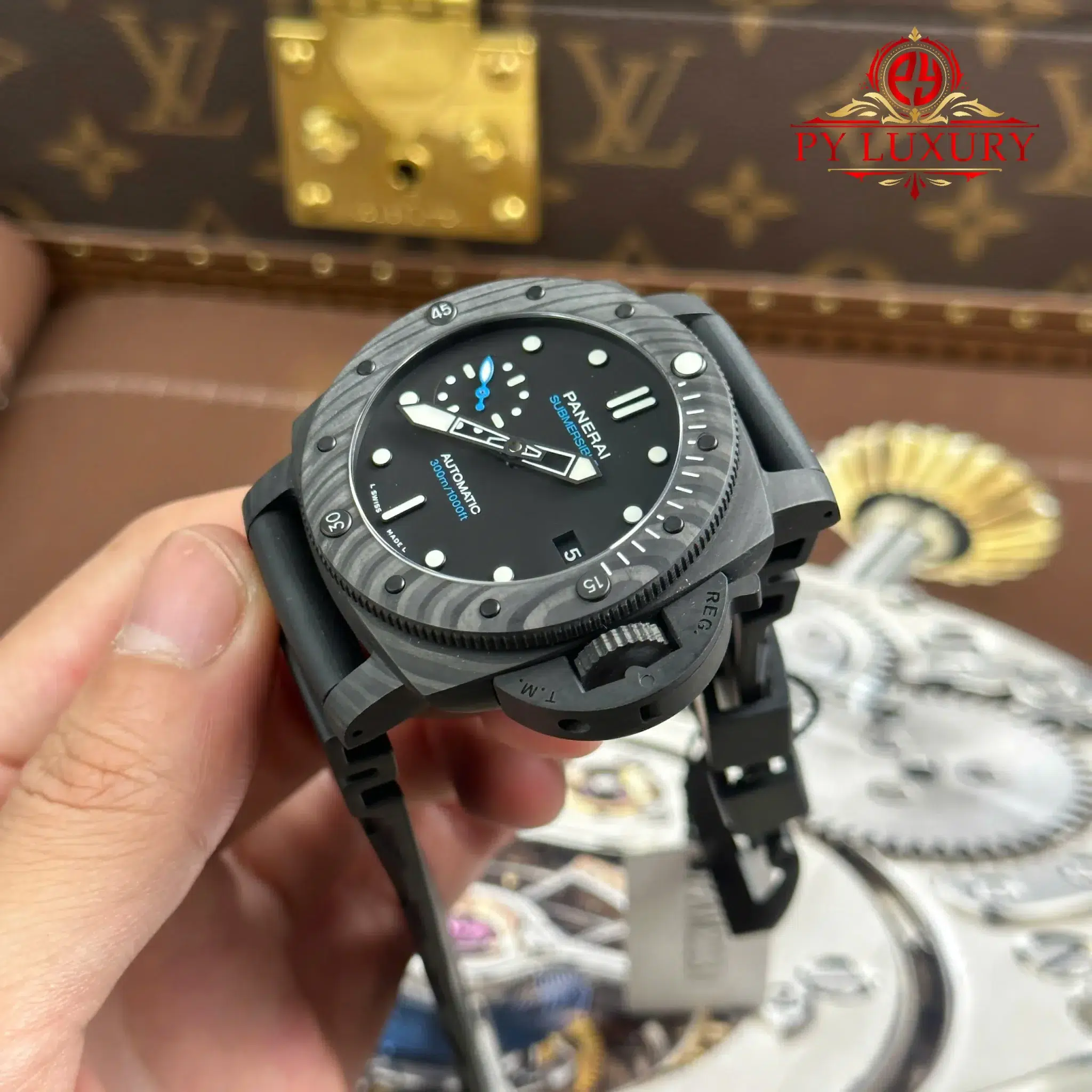 Panerai Submersible Carbotech™ PAM2231 Black Dial Rubber Band - 7
