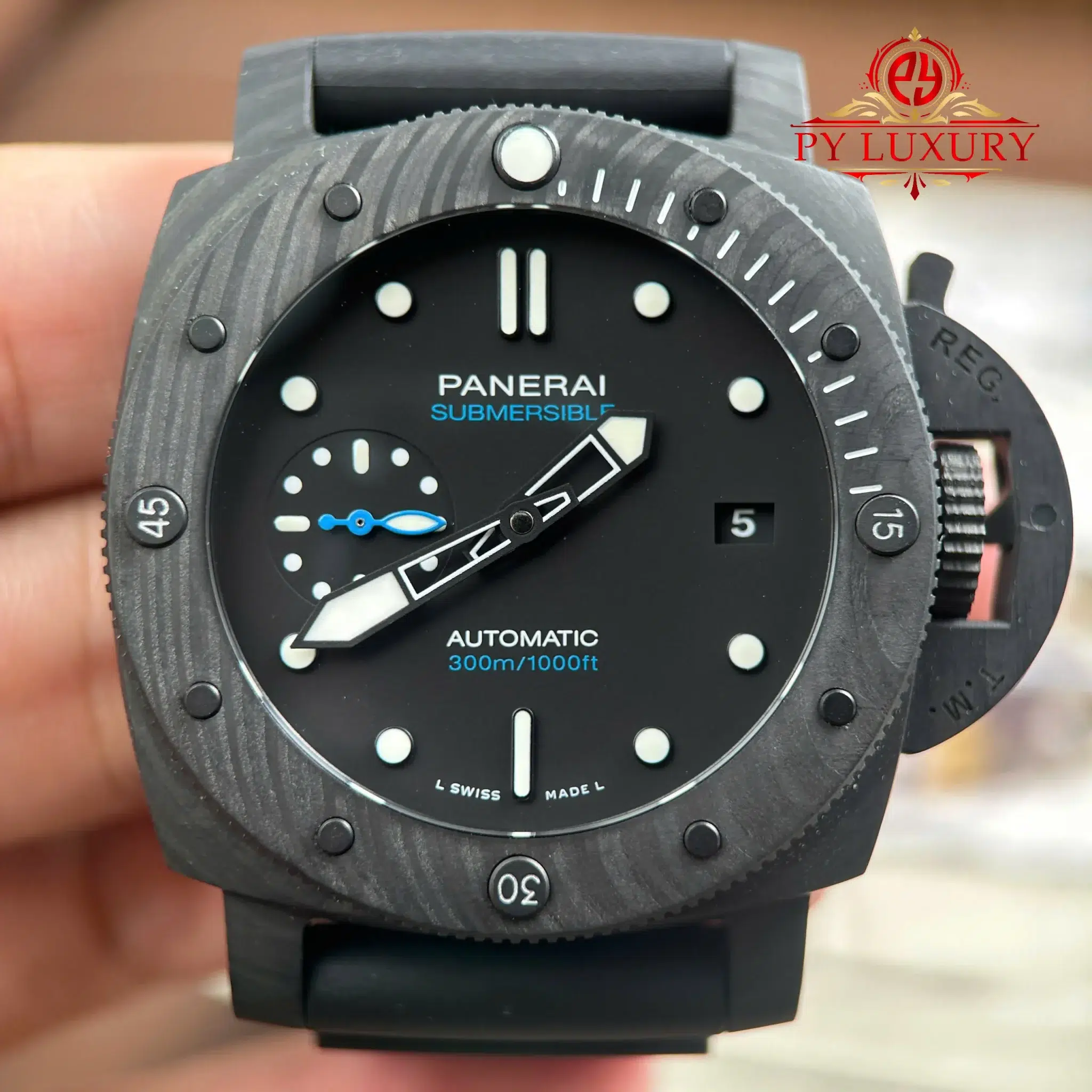 Panerai Submersible Carbotech™ PAM2231 Black Dial Rubber Band - 8