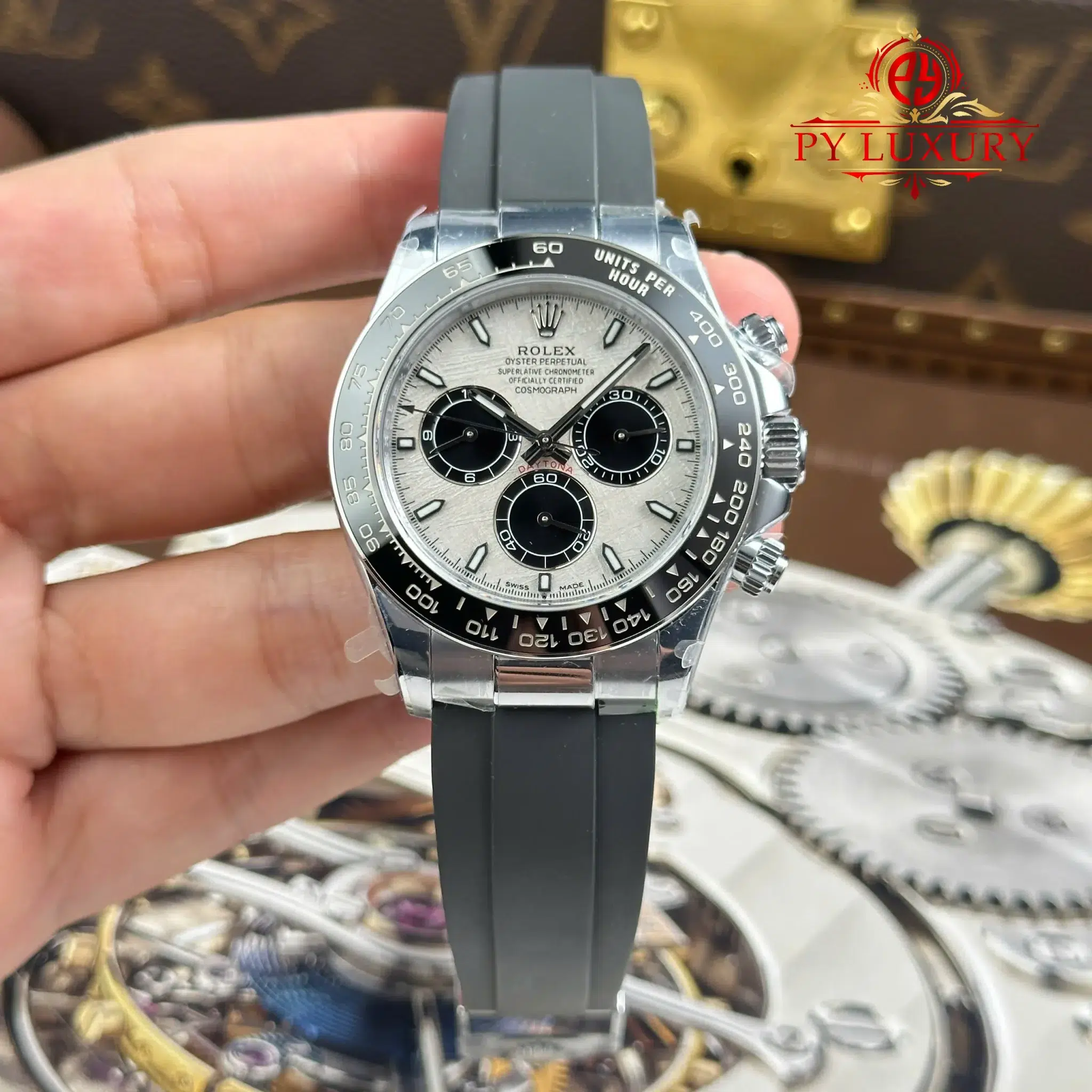 Rolex Cosmograph Daytona 126519LN Meteorite Dial Oysterflex Bracelet QF - 4 Rolex Daytona 126519LN Meteorite Dial Oysterflex Gained Weight 1:1 Replica