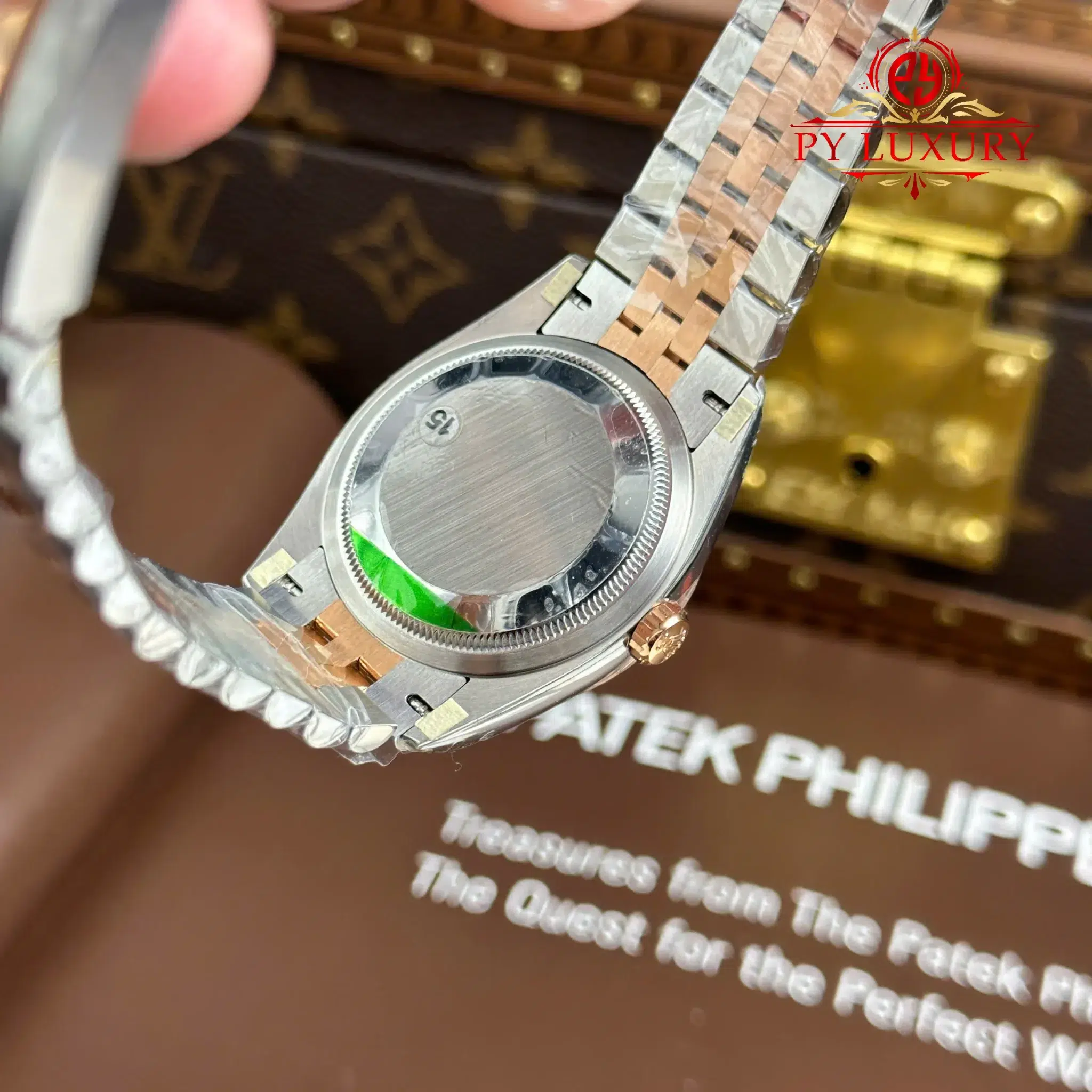 Rolex Datejust 126231 Rose Gold-Steel Slate Index Dial Jubilee Bracelet - 4