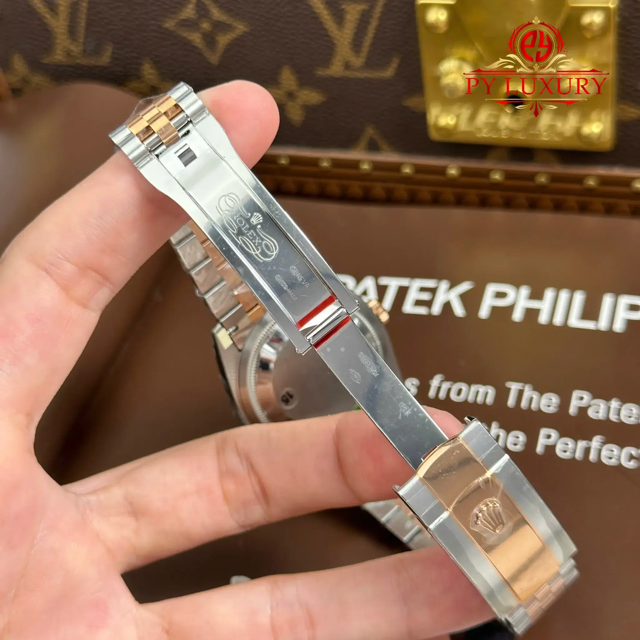 Rolex Datejust 126231 Rose Gold-Steel Slate Index Dial Jubilee Bracelet - 5