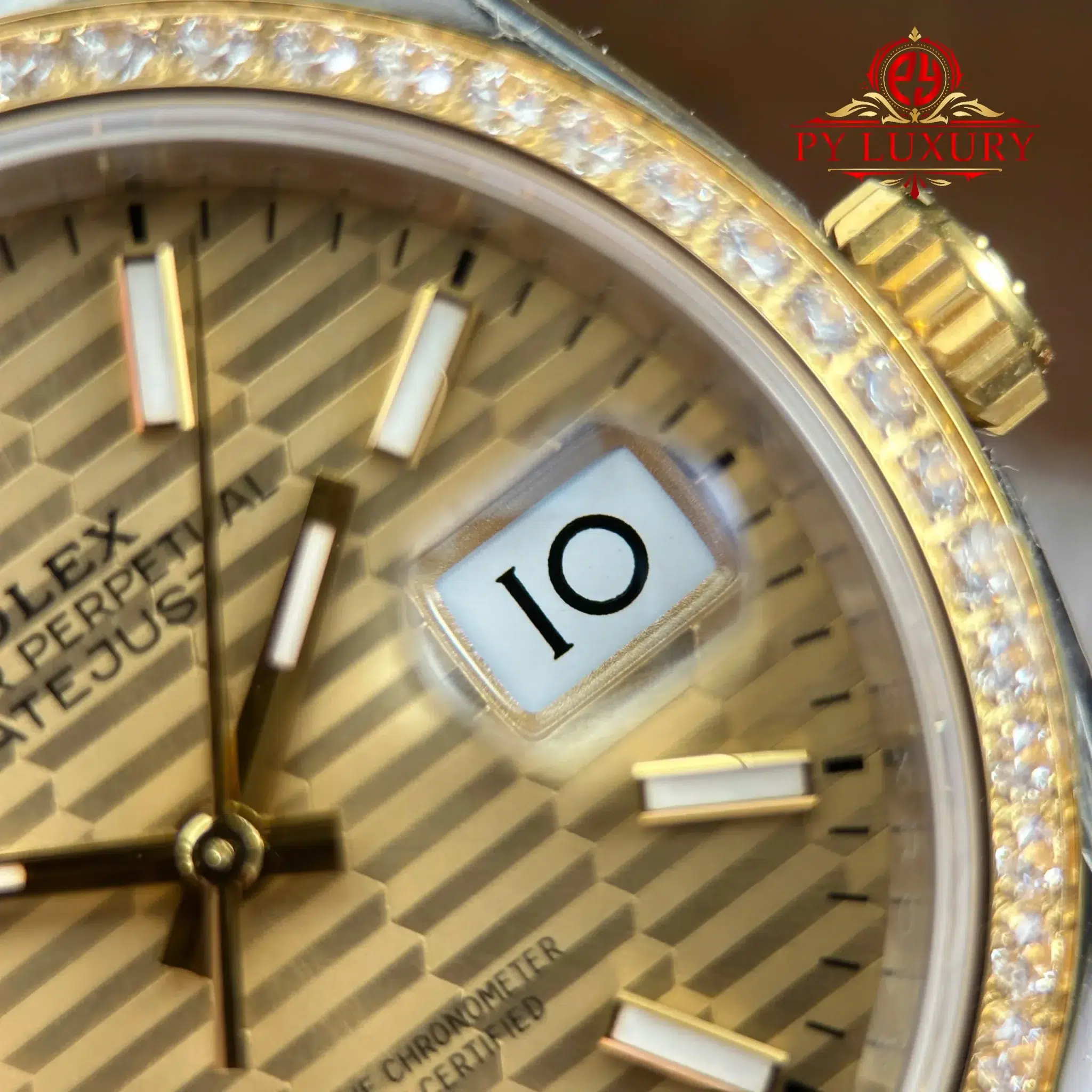 Rolex Datejust 126283RBR Steel Yellow Gold Fluted-Motif Dial Diamond Bezel Jubilee Bracelet - 12