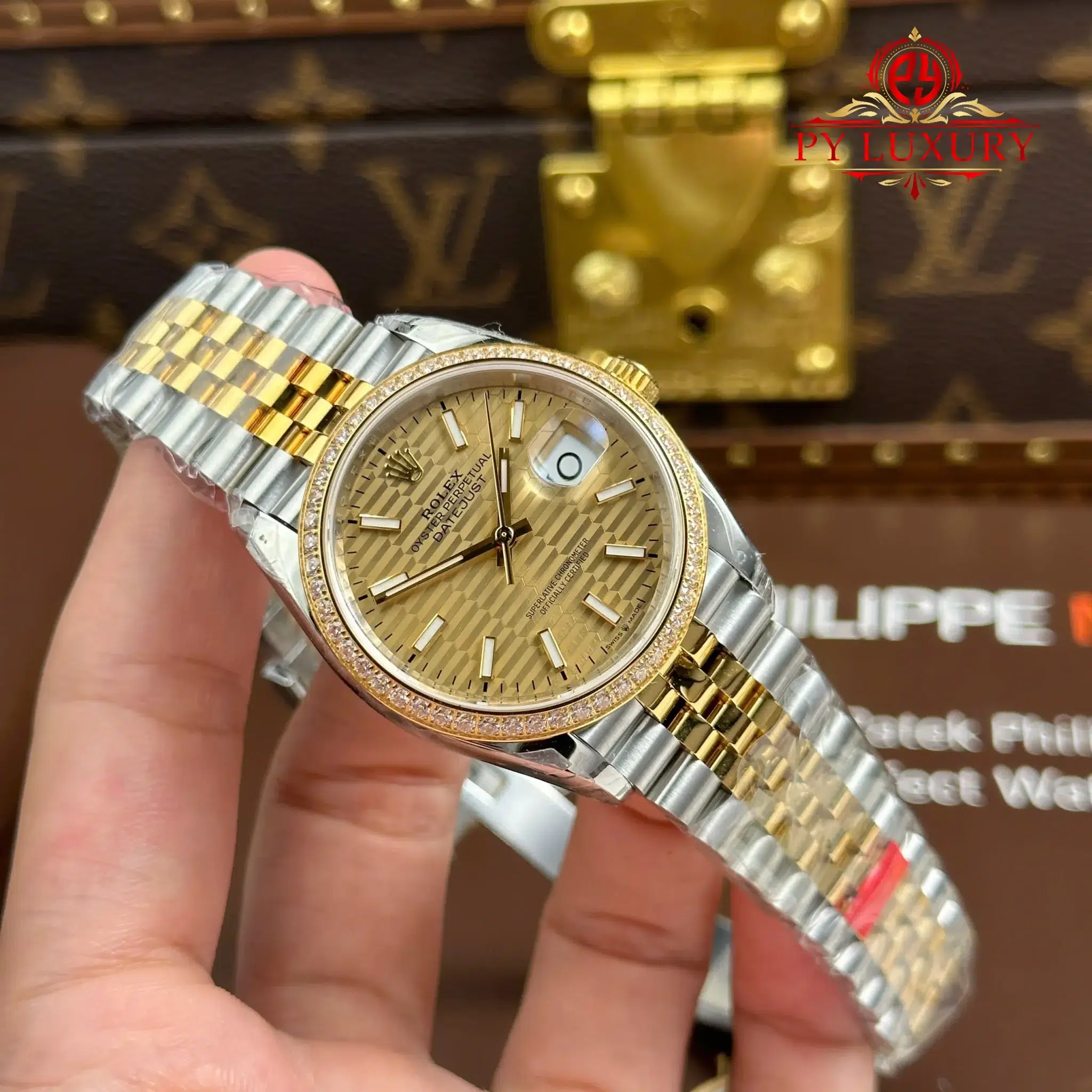 Rolex Datejust 126283RBR Steel Yellow Gold Fluted-Motif Dial Diamond Bezel Jubilee Bracelet - 6