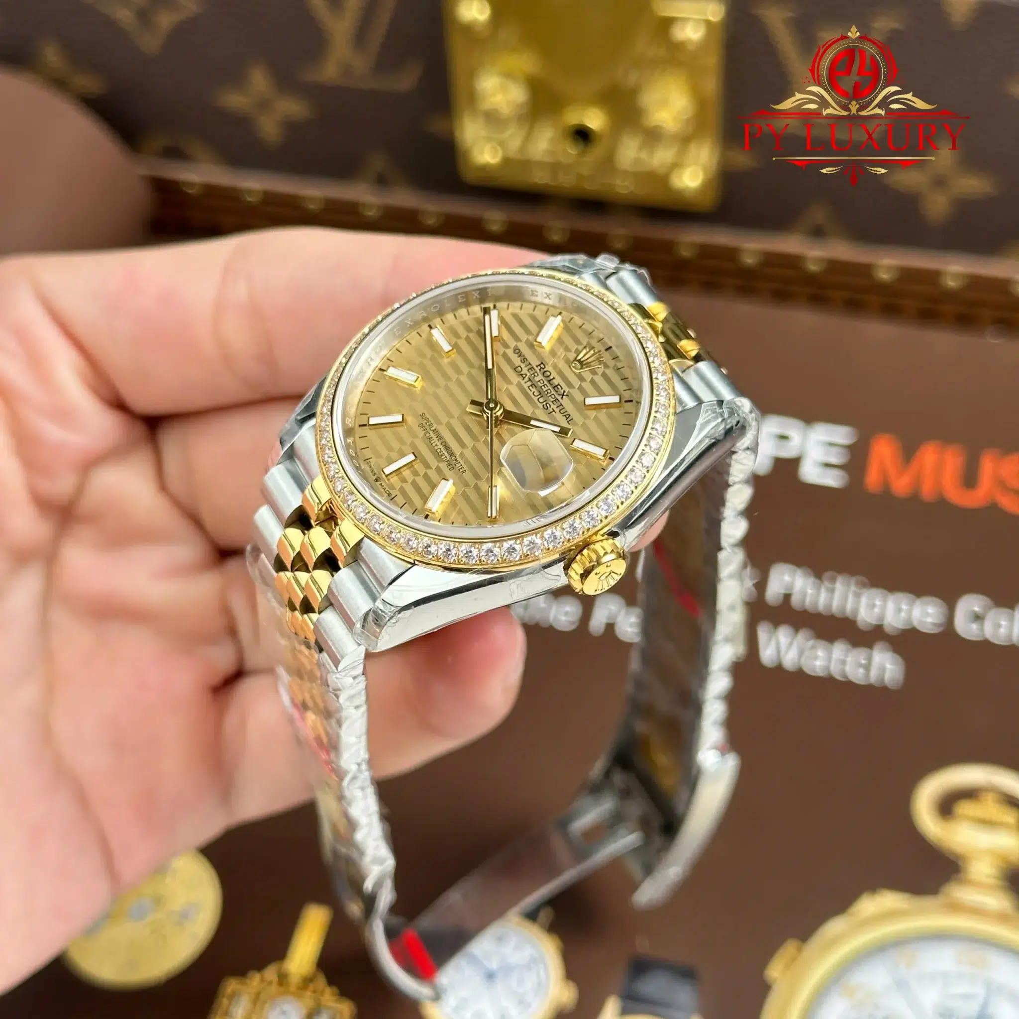 Rolex Datejust 126283RBR Steel Yellow Gold Fluted-Motif Dial Diamond Bezel Jubilee Bracelet - 9