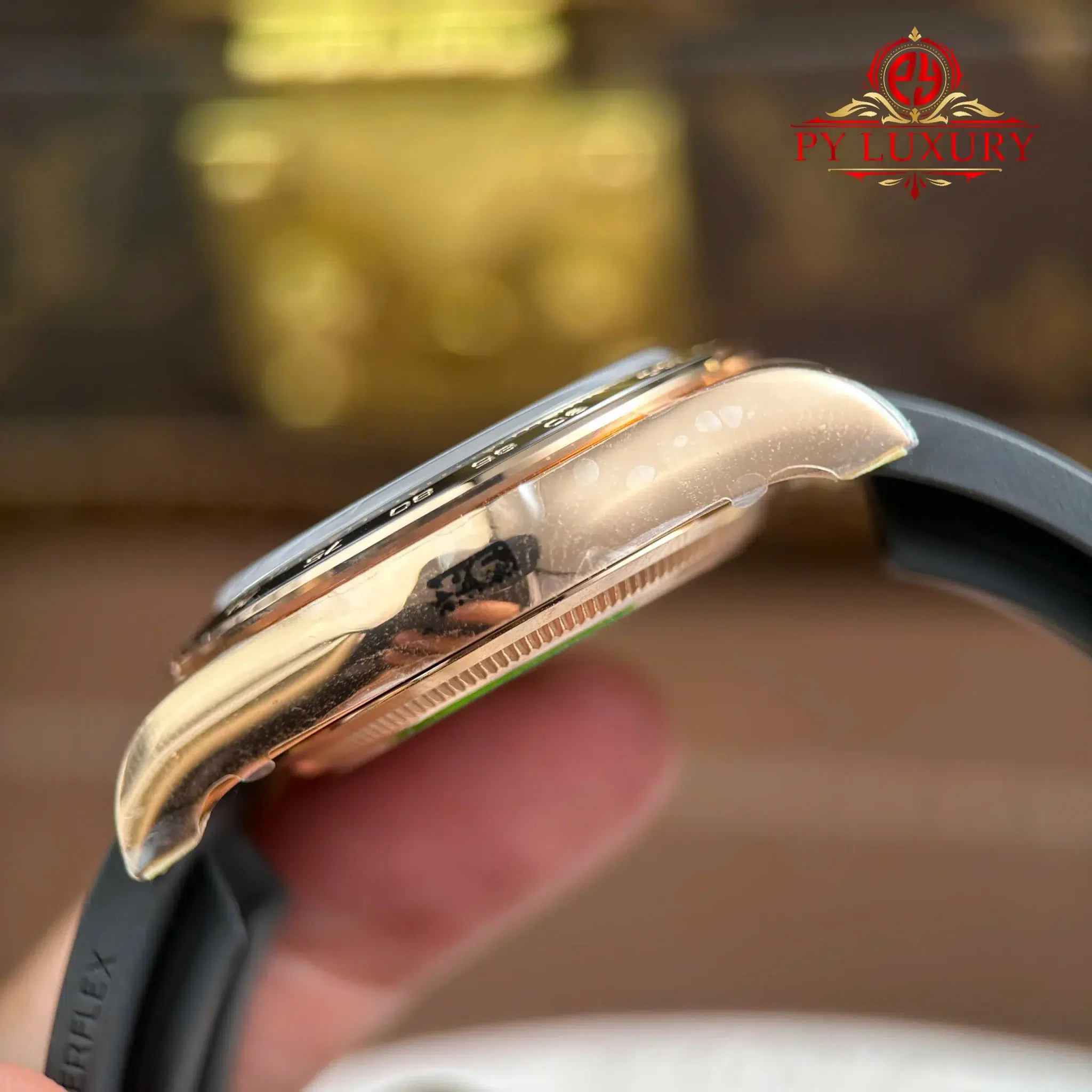 Rolex Daytona 126515LN-0002 Rose Gold Bright Black & Sundust Luminous Dial Oysterflex Bracelet - 5