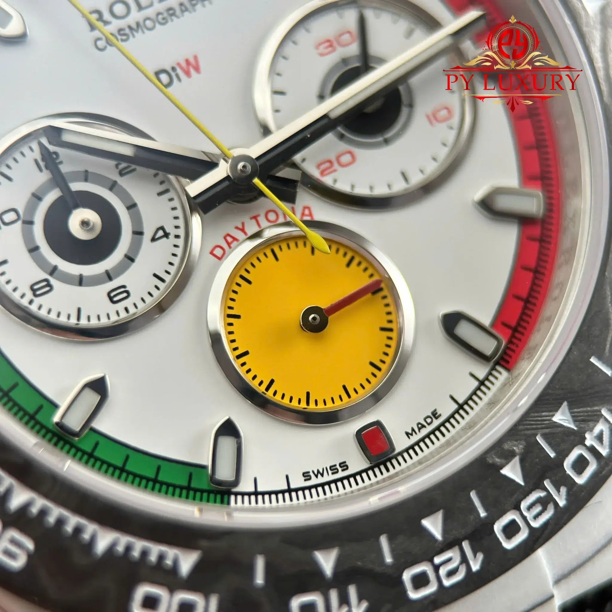 Rolex Daytona DiW Ferrari CarboQuartz White Dial Nylon Strap - 10