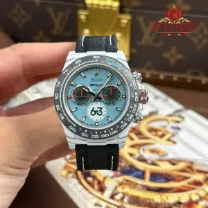 Rolex Daytona DiW Porsche 911 S/T CarboQuartz Blue Dial Nylon Strap 1:1 Best Replica