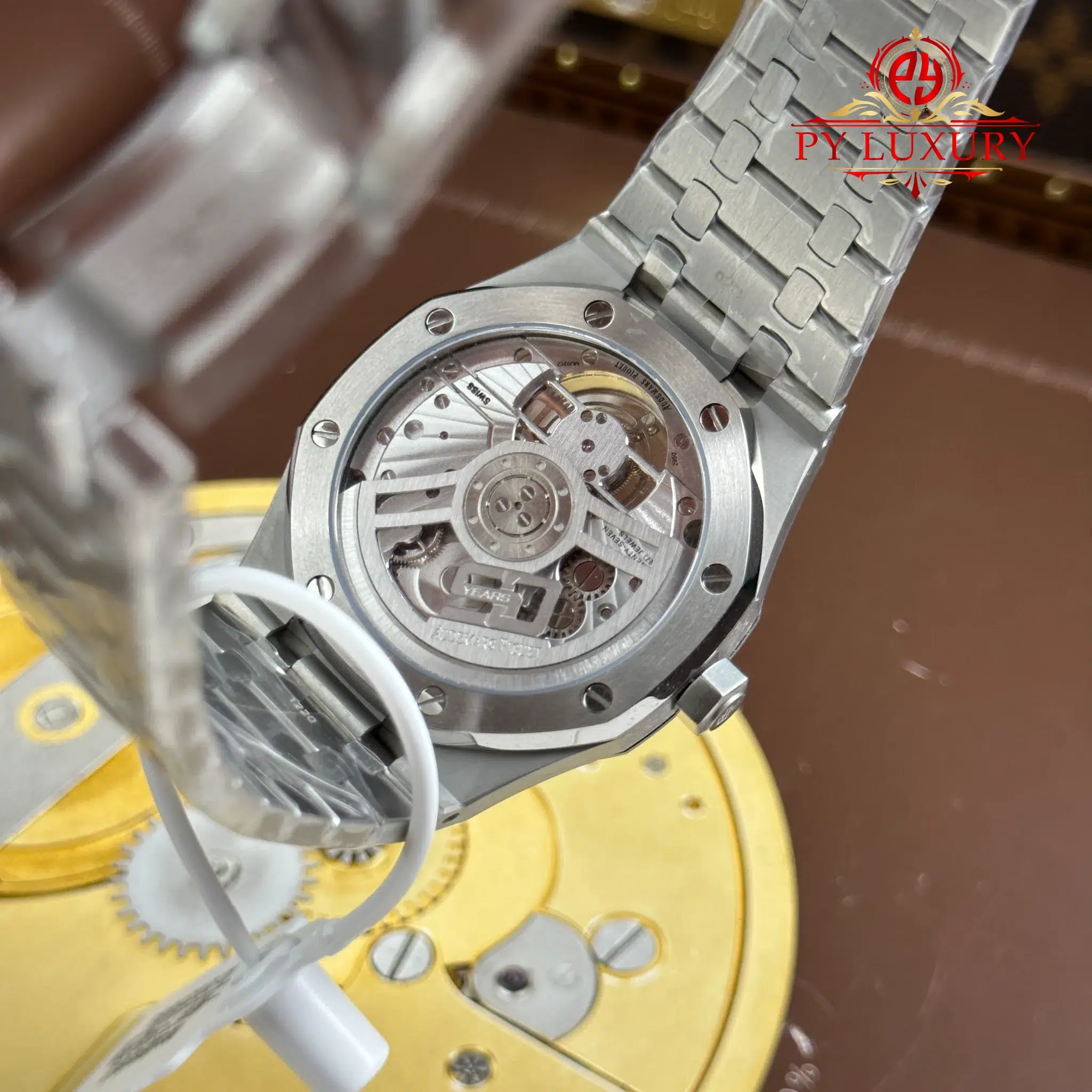 Audemars Piguet Royal Oak Selfwinding Flying Tourbillon 26730TI 50th Anniversary Blue Dial - 10