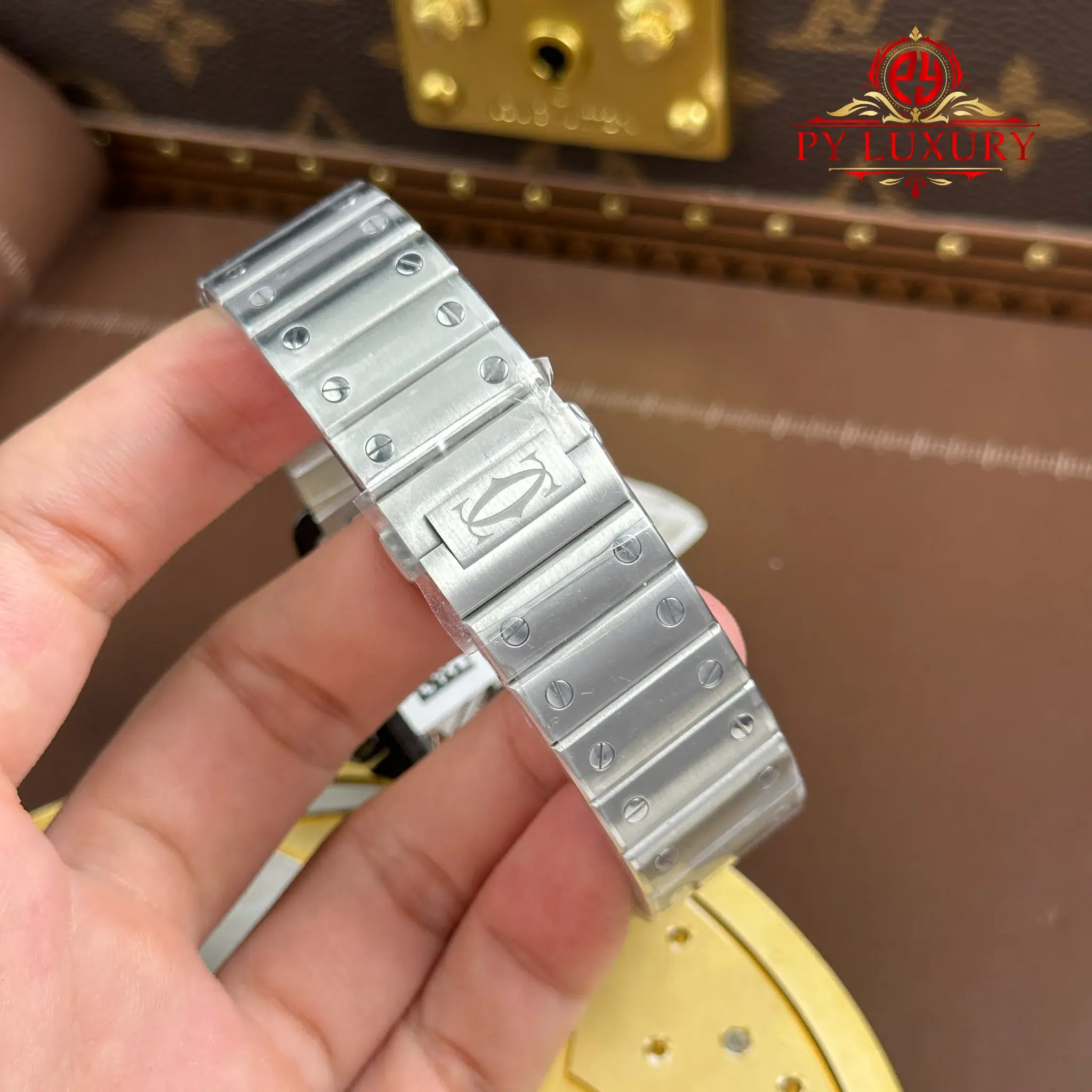 Cartier Santos De Cartier Skeleton Blue WHSA0026 Super Clone - 2