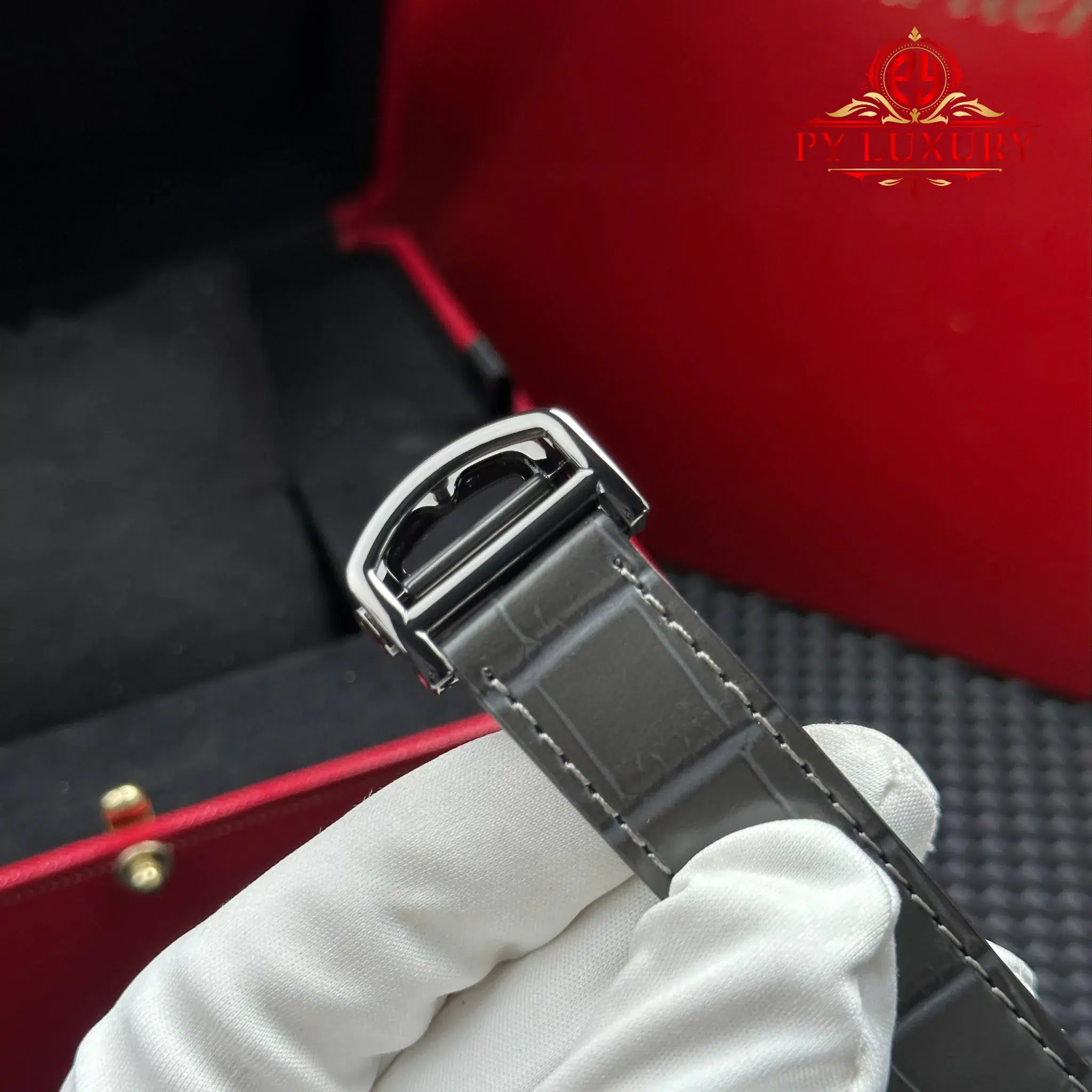 Cartier Santos Skeleton ADLC “Noctambule” WHSA0009 Leather Strap Super Clone Rich Factory - 13