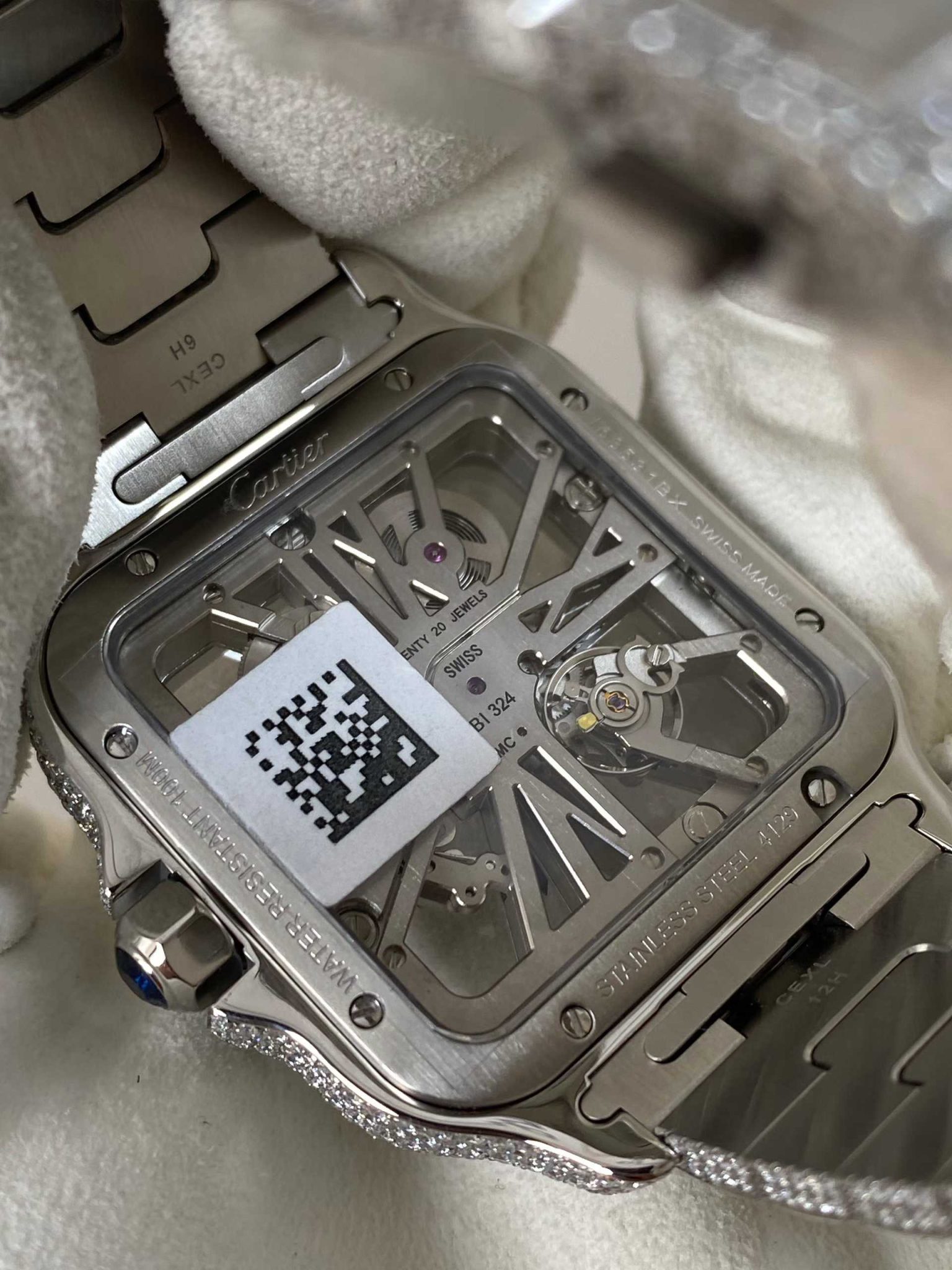 Cartier Santos Skeleton Bustdown Moissanite - 6