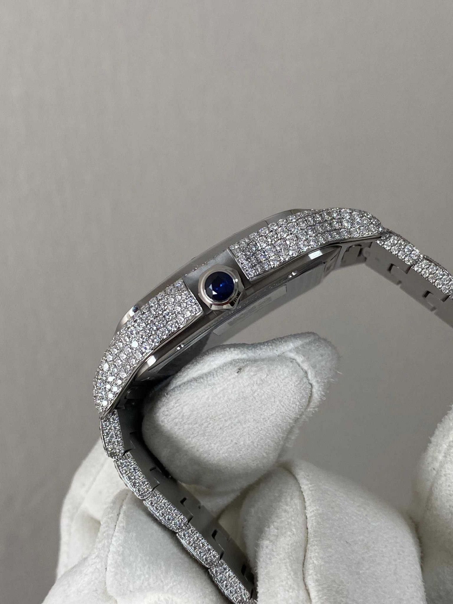 Cartier Santos Skeleton Bustdown Moissanite - 8